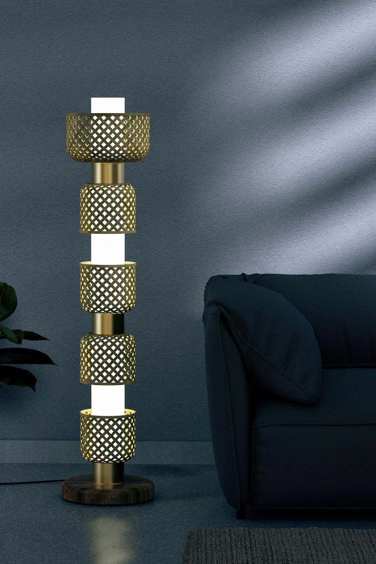 Mianzi Metamorphosis Floor Bamboo Natural Lamp BDDDD