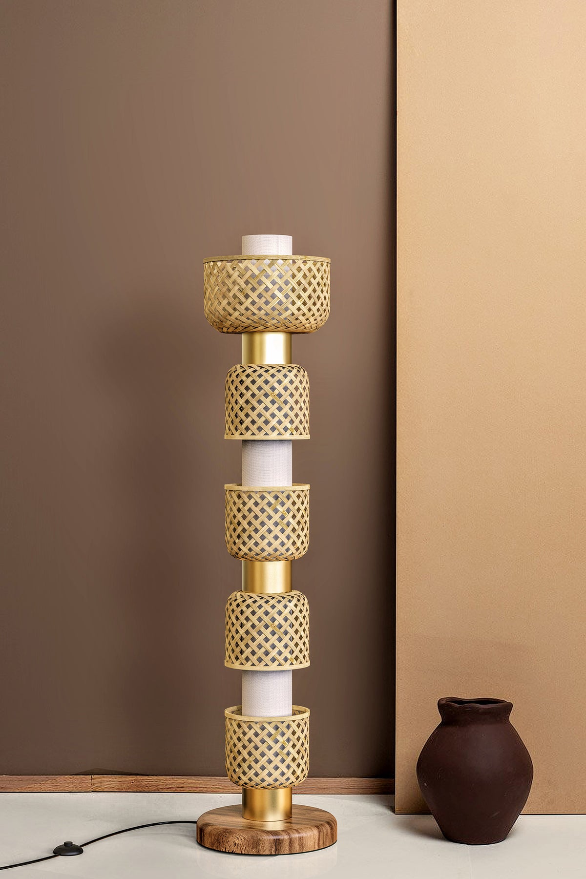Mianzi Metamorphosis Floor Bamboo Natural Lamp BDDDD