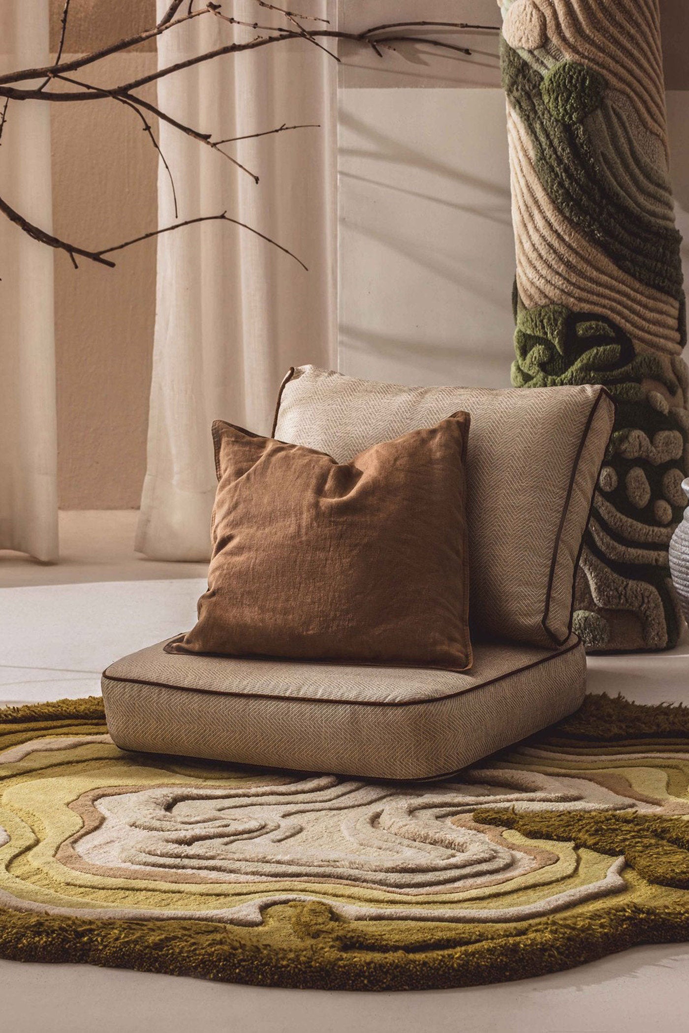 Golden tides Rug