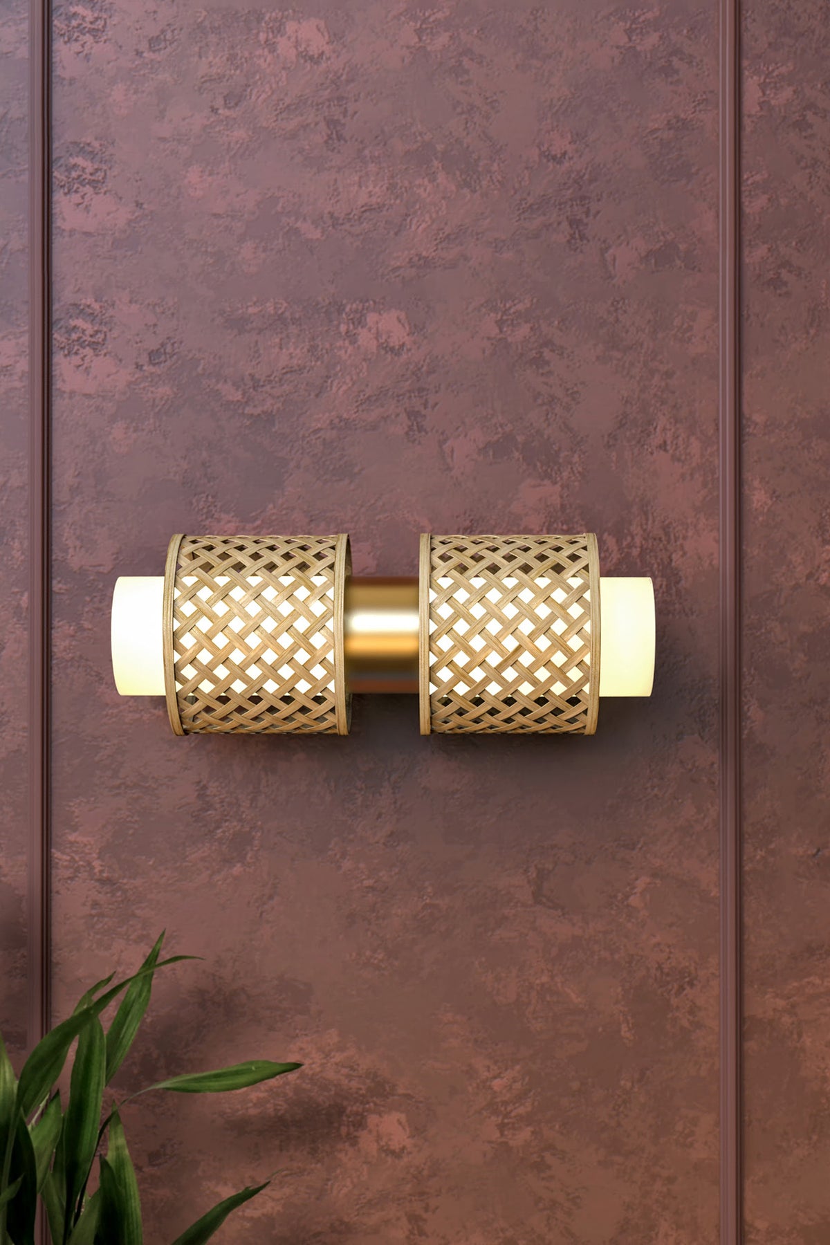 Mianzi Metamorphosis Bamboo Natural Wall Lamp HH