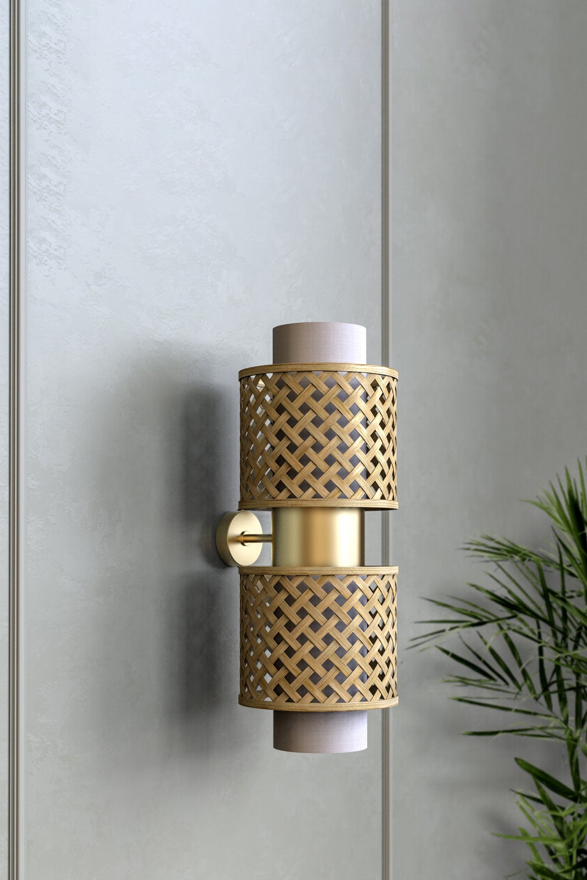 Mianzi Metamorphosis Bamboo Natural Wall Lamp HH