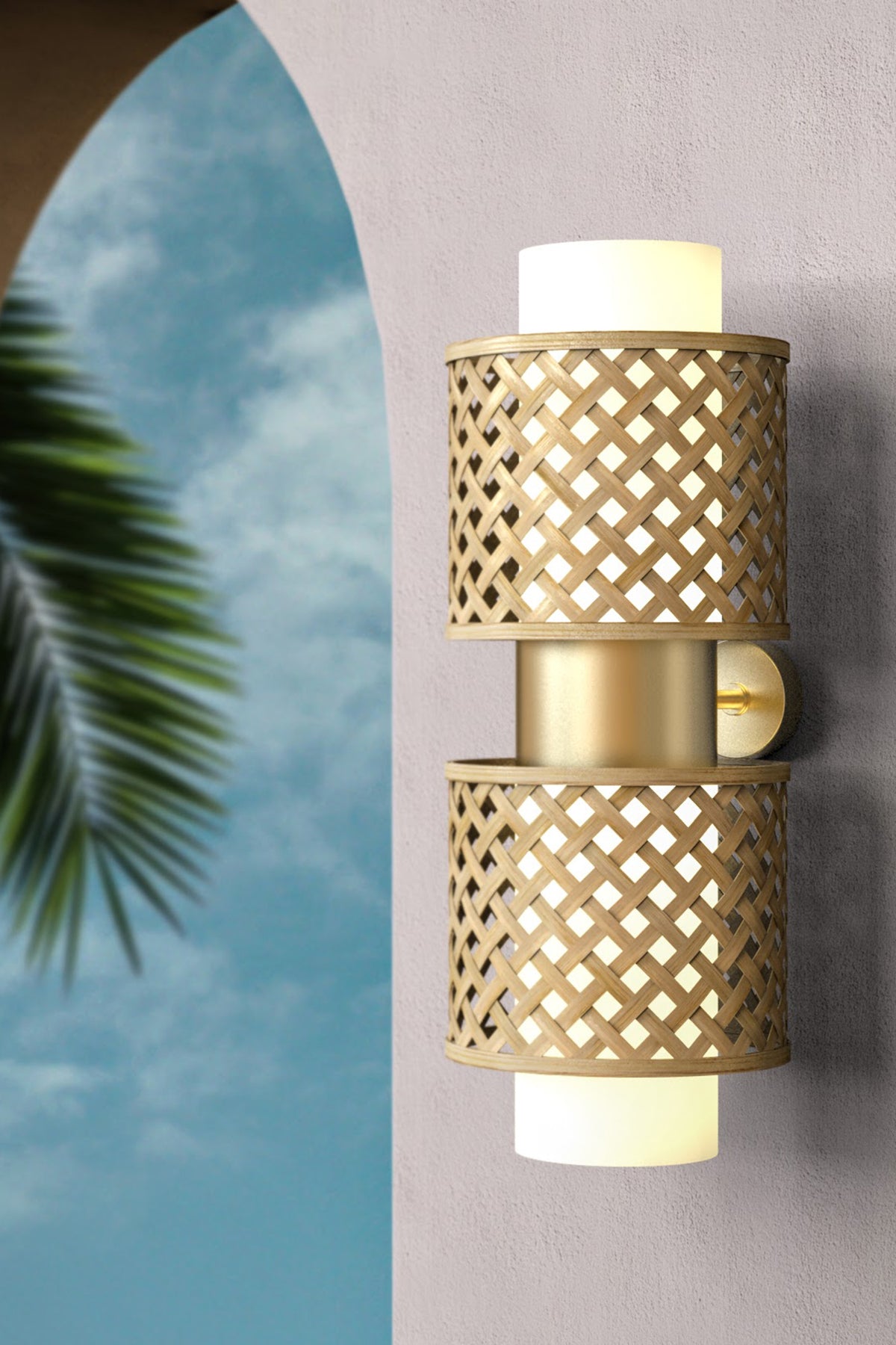 Mianzi Metamorphosis Bamboo Natural Wall Lamp HH
