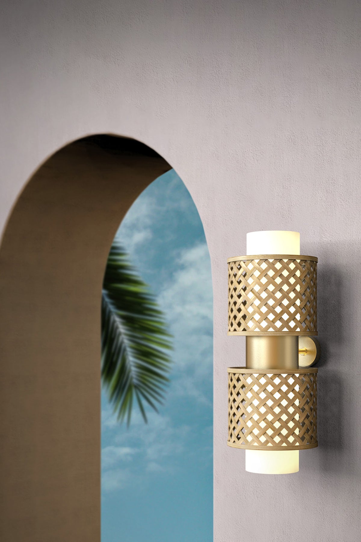 Mianzi Metamorphosis Bamboo Natural Wall Lamp HH
