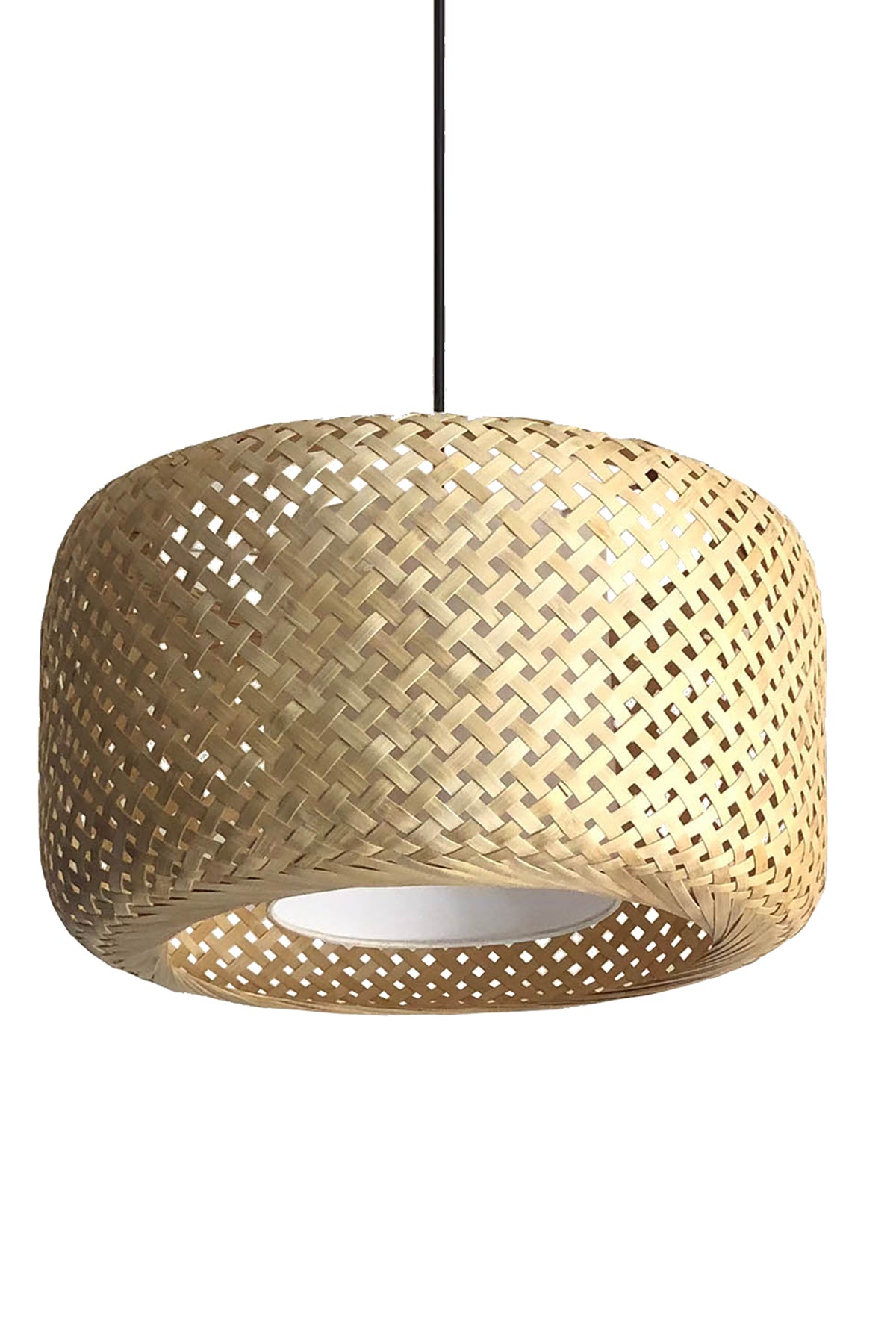 Mianzi Opium Pendant Bamboo Blue Lamp