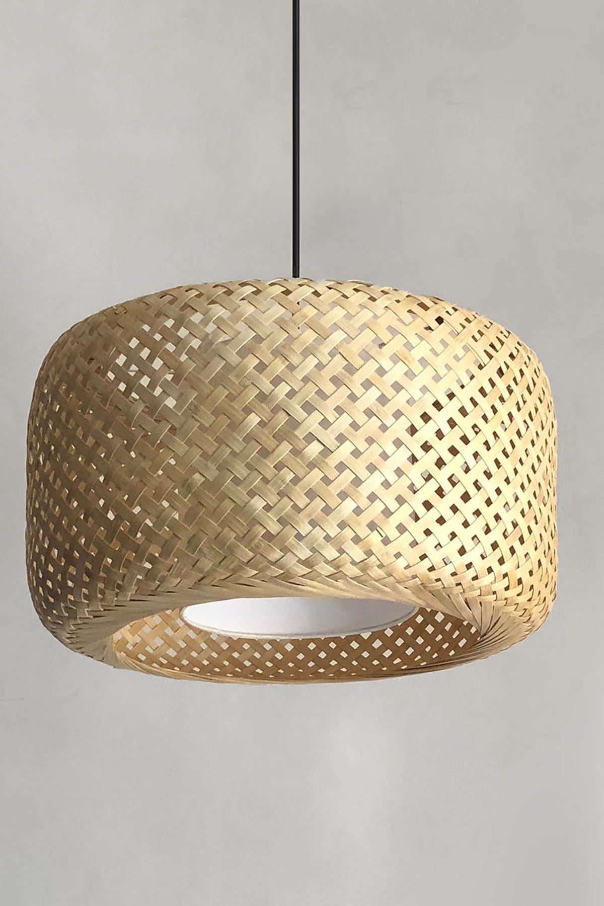 Mianzi Opium Pendant Bamboo Blue Lamp