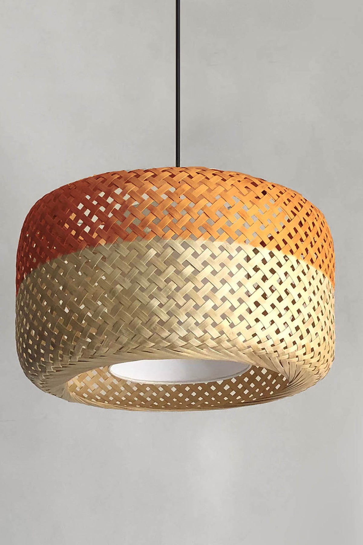 Mianzi Opium Pendant Bamboo Blue Lamp