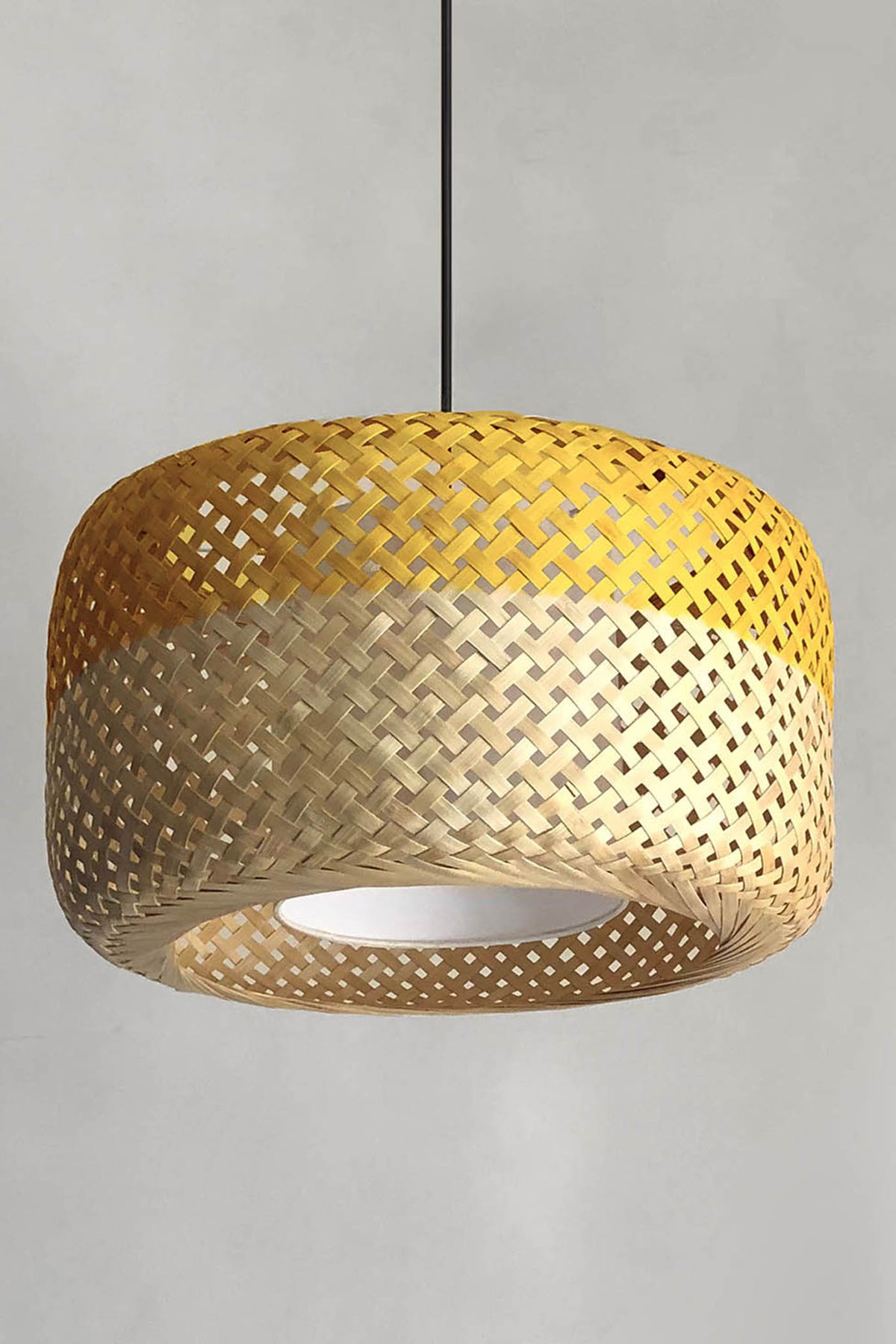 Mianzi Opium Pendant Bamboo Blue Lamp