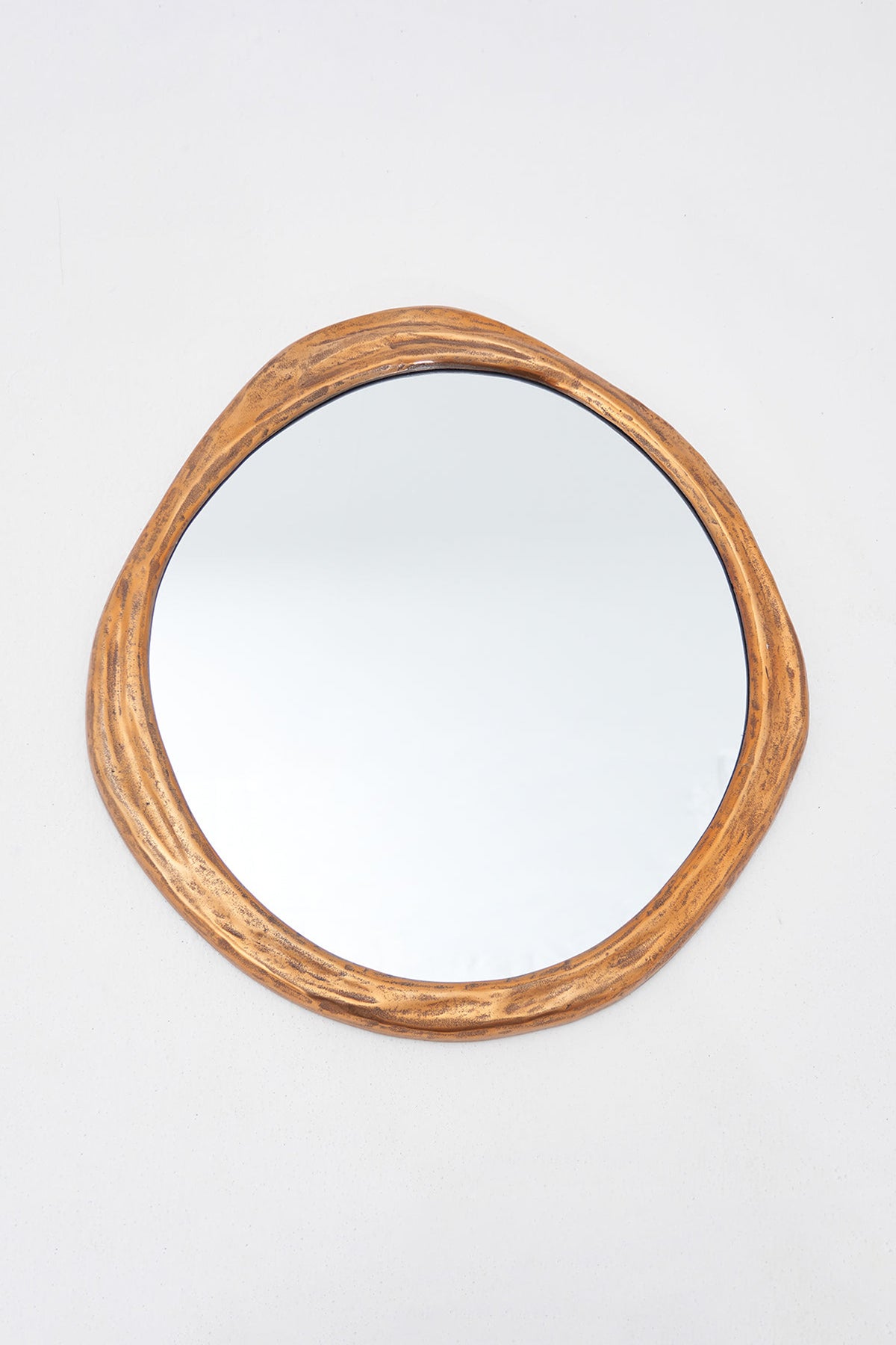 Rizzo Glass Brass Mirror