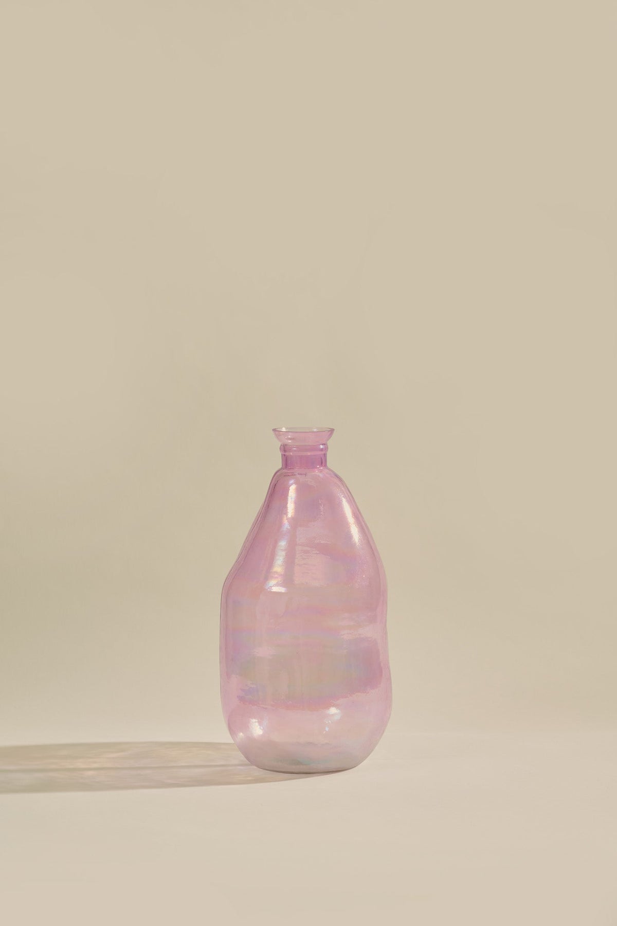 Potli Vases Hand blown Glass Rainbow Pink Vase