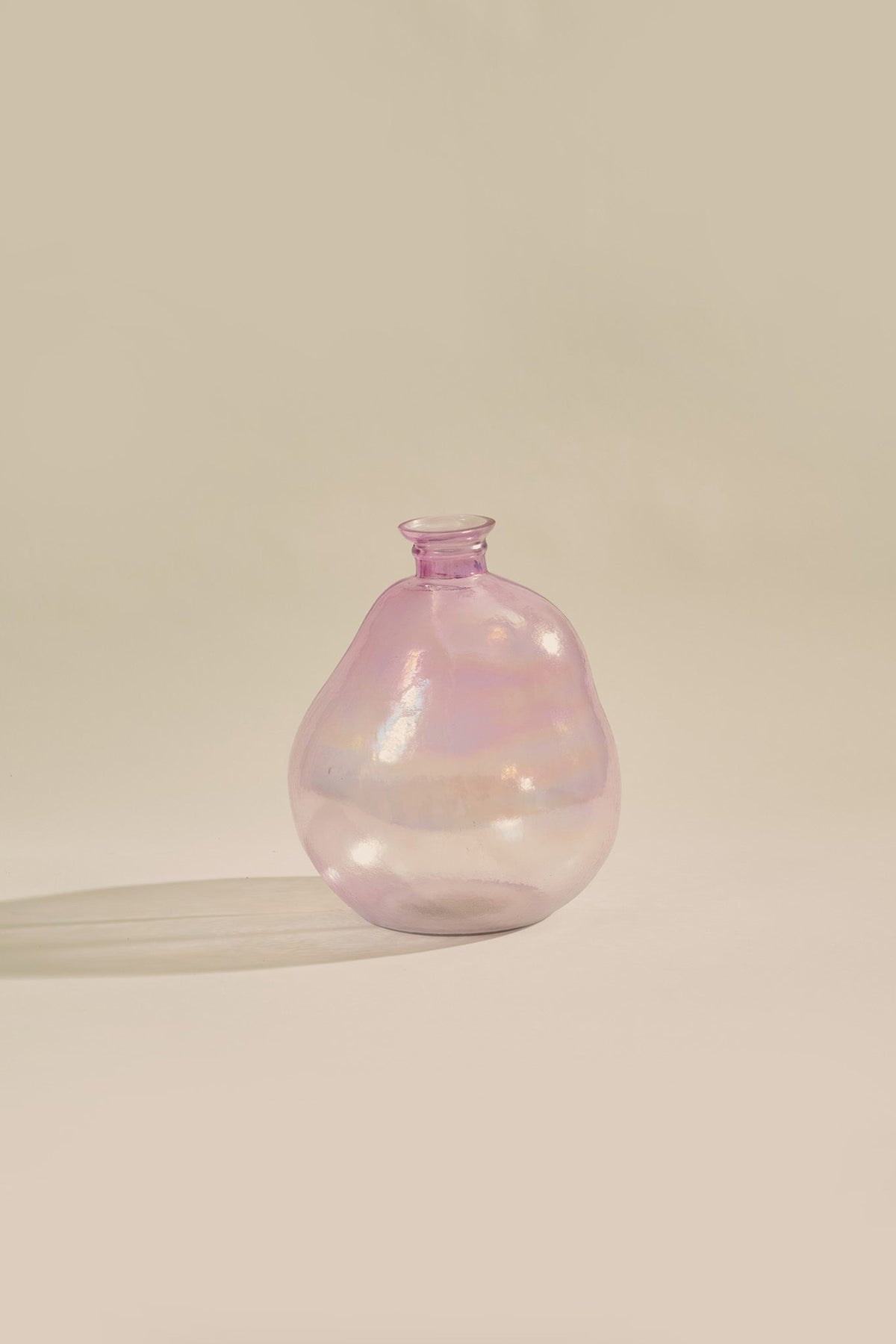Potli Vases Hand blown Glass Rainbow Pink Vase