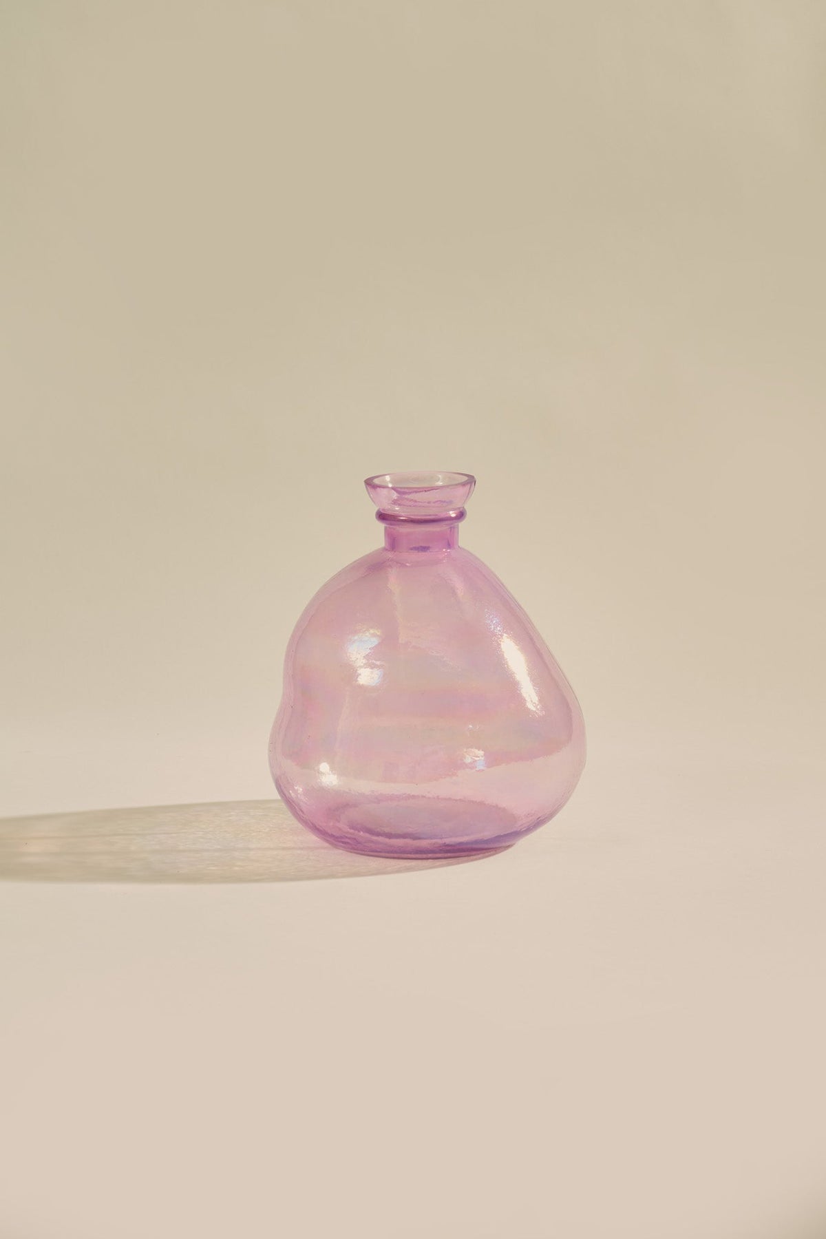 Potli Vases Hand blown Glass Rainbow Pink Vase