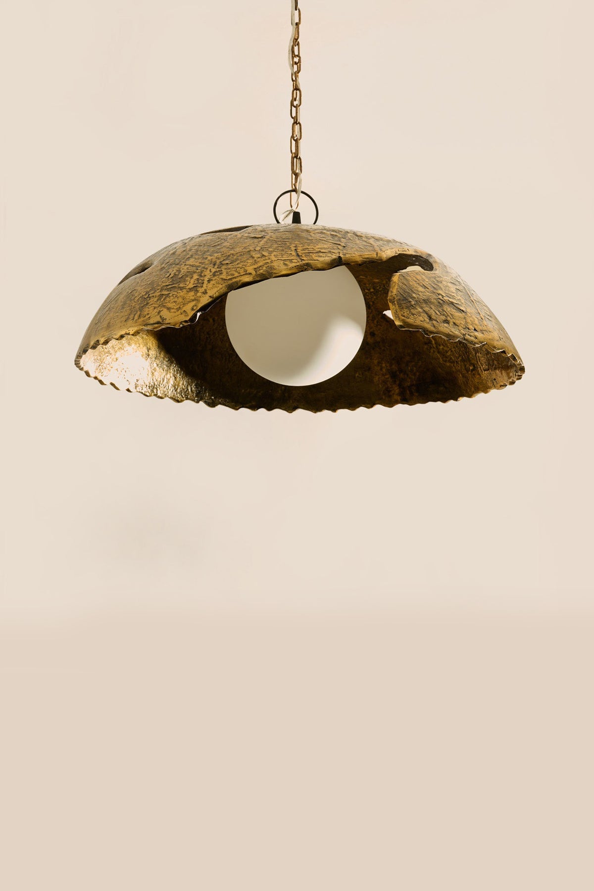 Harvest Moon Cast Aluminium - Antique Brass Finish Antique Brass Pendant Light