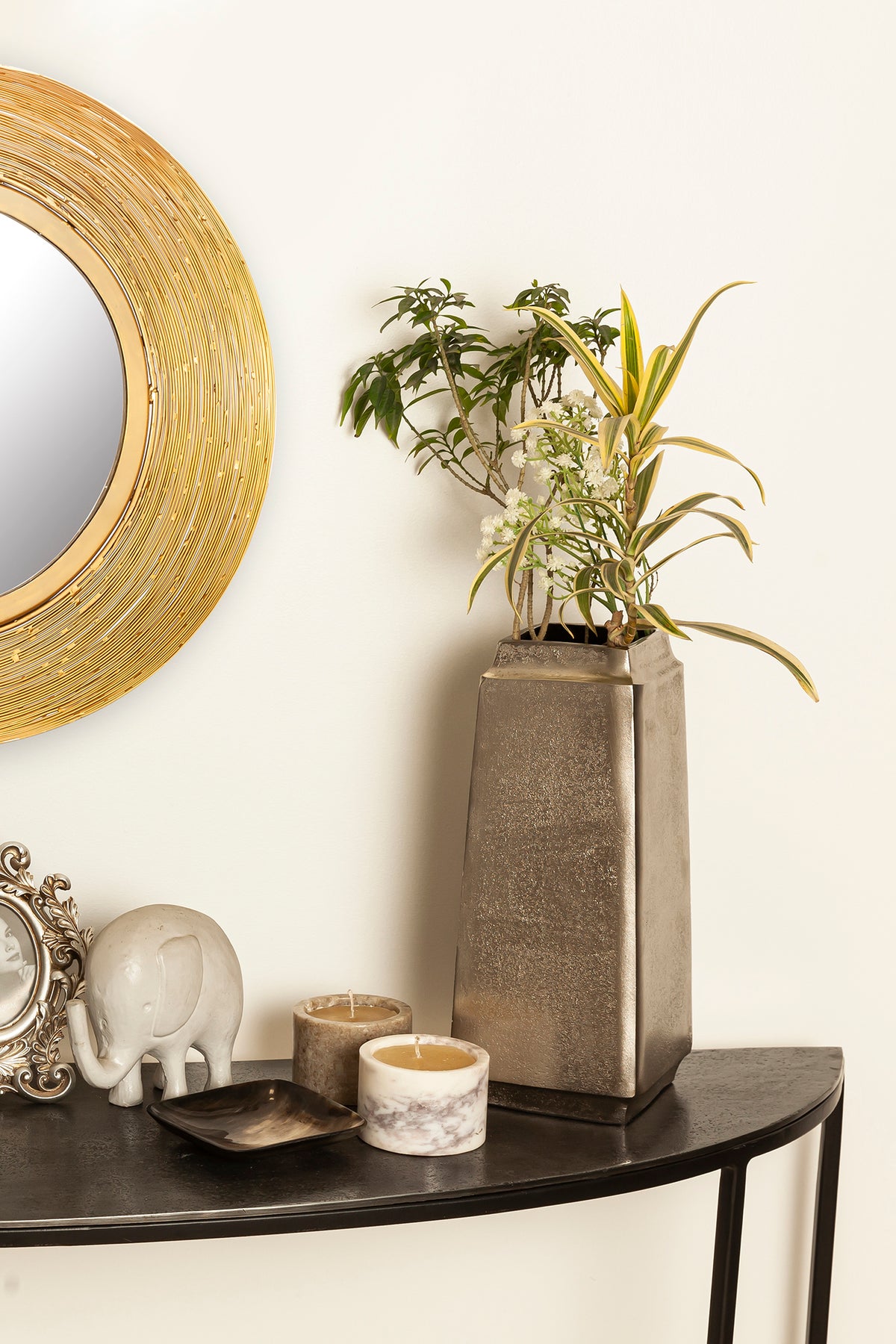 Hudson CAST ALUMINIUM Silver Vase