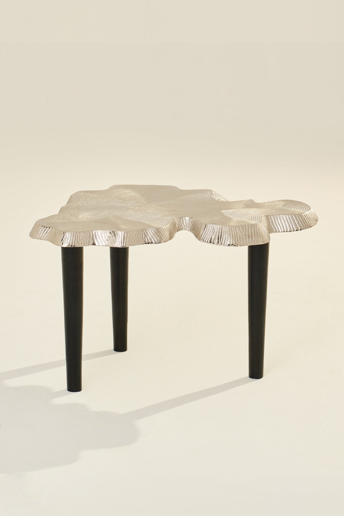 Amorphous Coffee Aluminium Casting Nickel Silver Table Set of 2