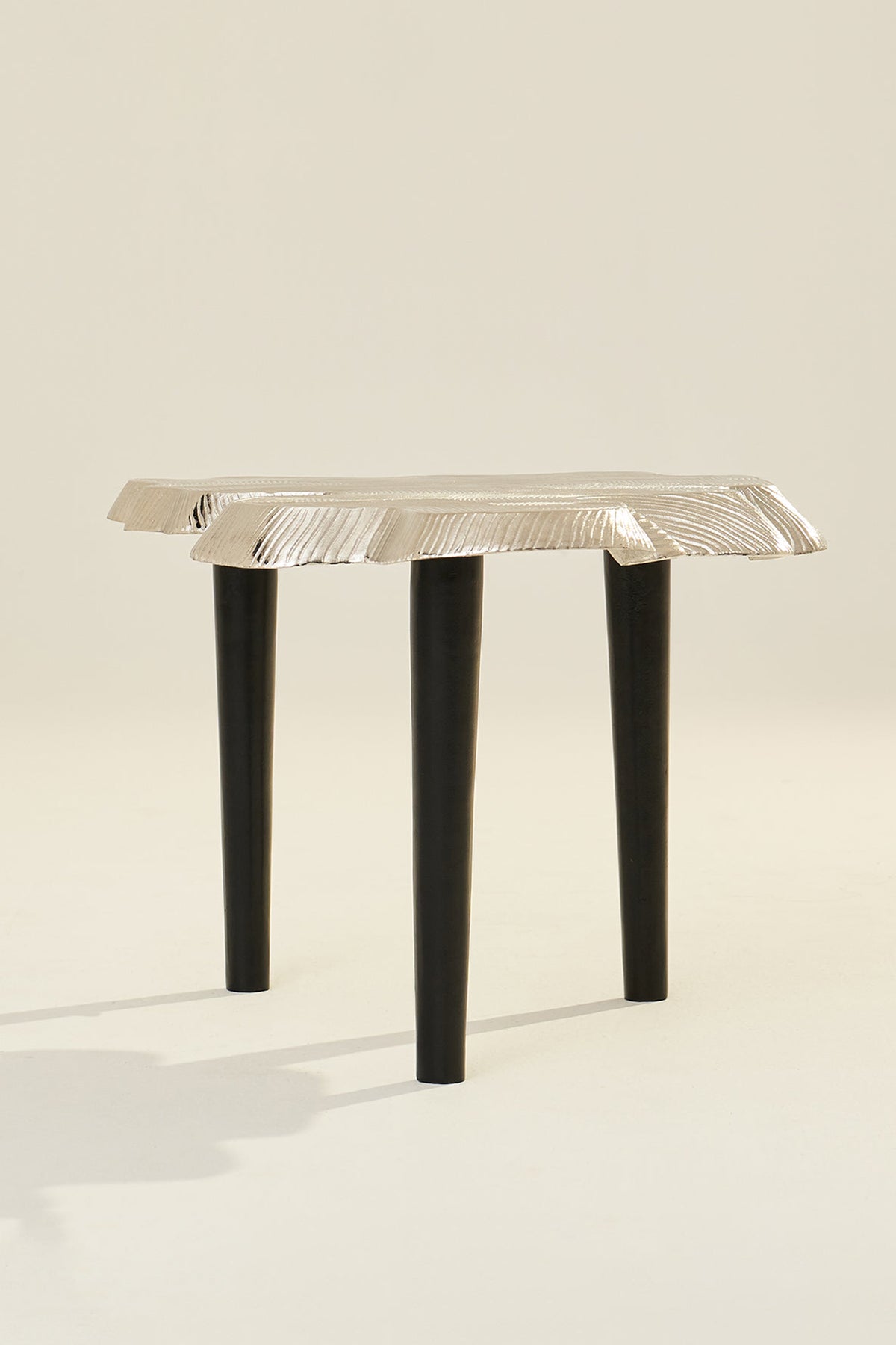 Amorphous Coffee Aluminium Casting Nickel Silver Table Set of 2