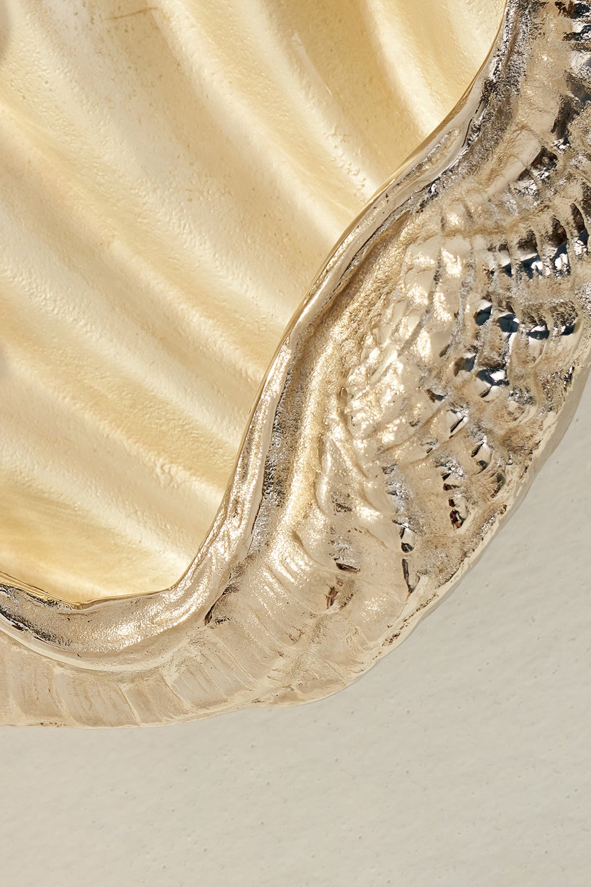 Seashell Casted Aluminium Cream & silver Decor