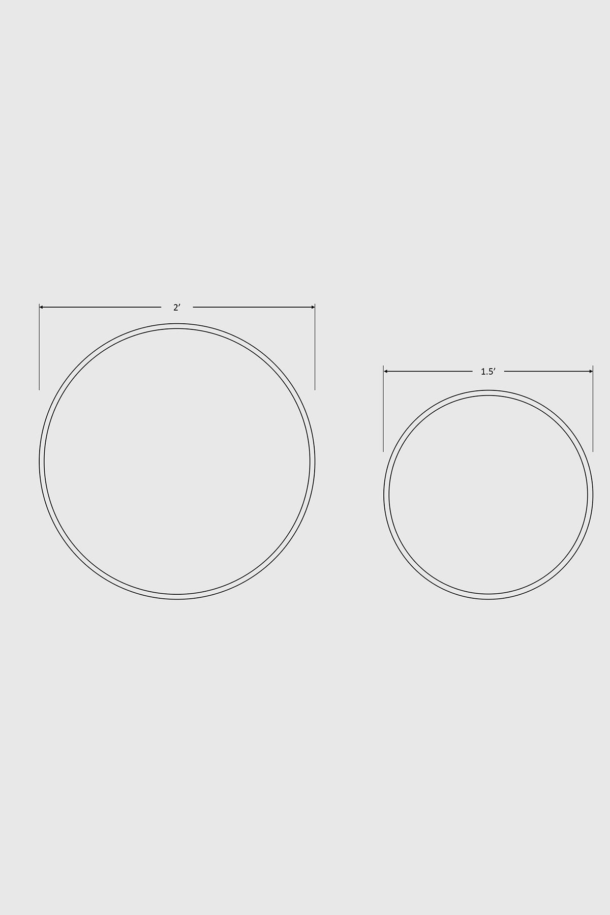 Mianzi Mira Round (Small) Bamboo Blue Wall Mirrors