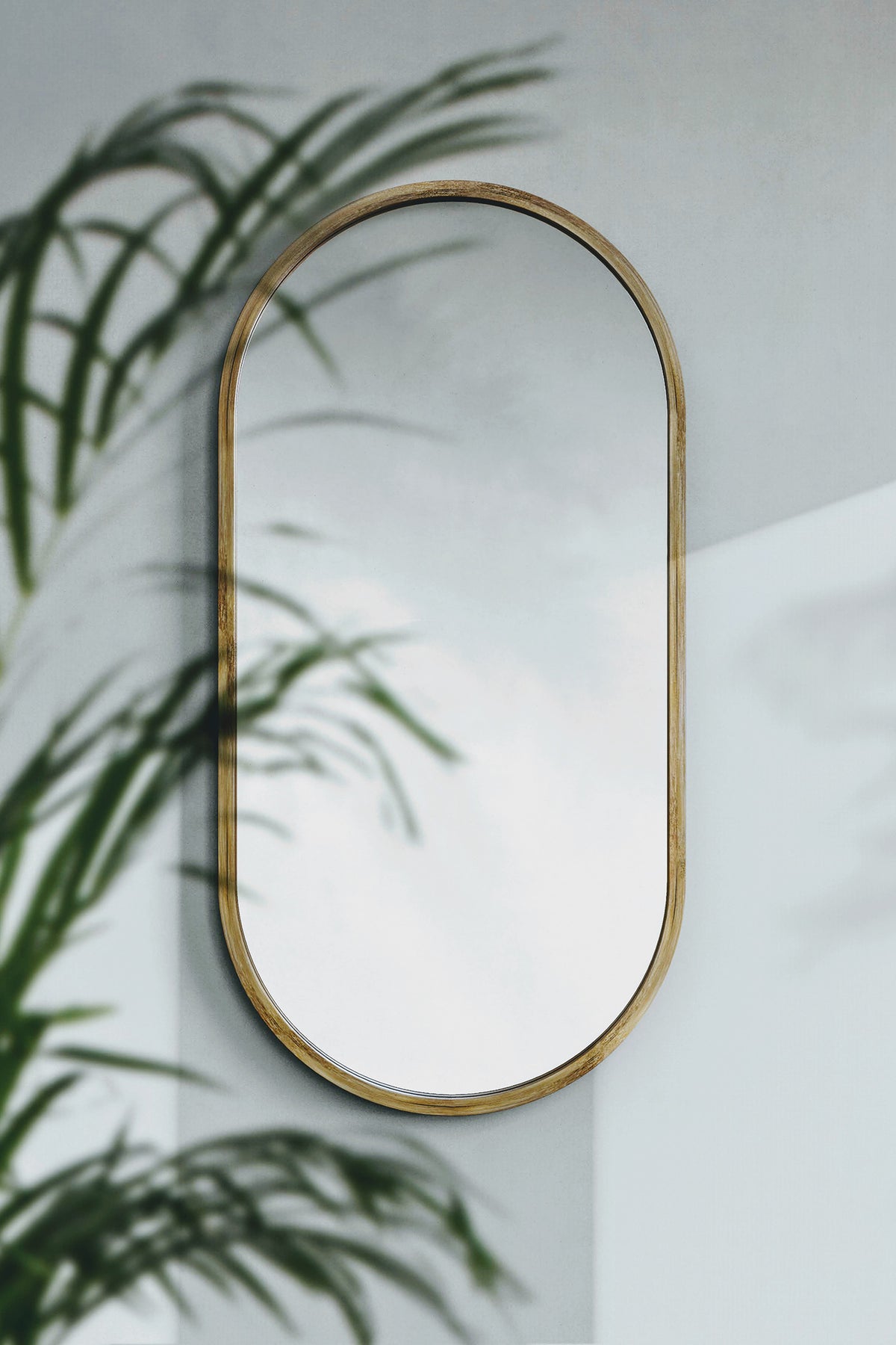 Mianzi Mira Oval Bamboo Natural Mirror (Large)
