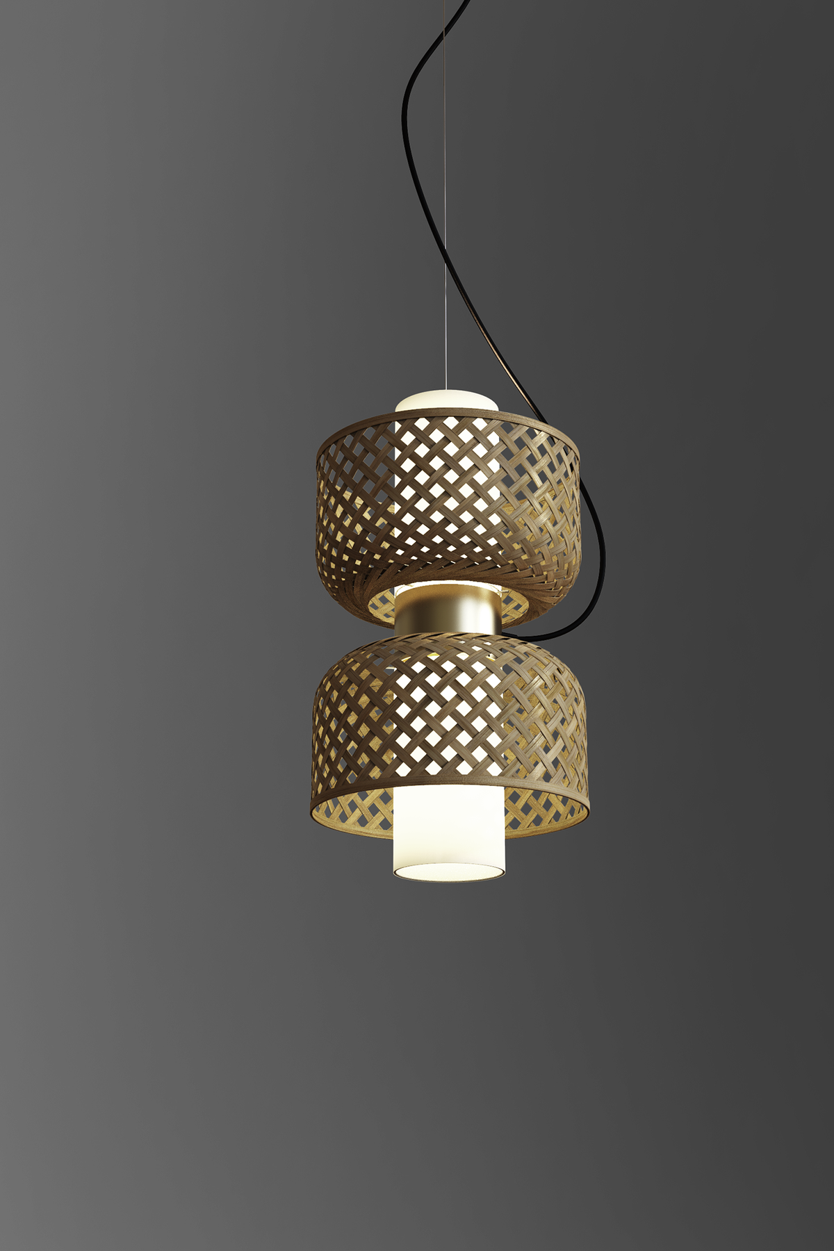 Mianzi Metamorphosis Pendant Bamboo Natural Lamp H-008BB