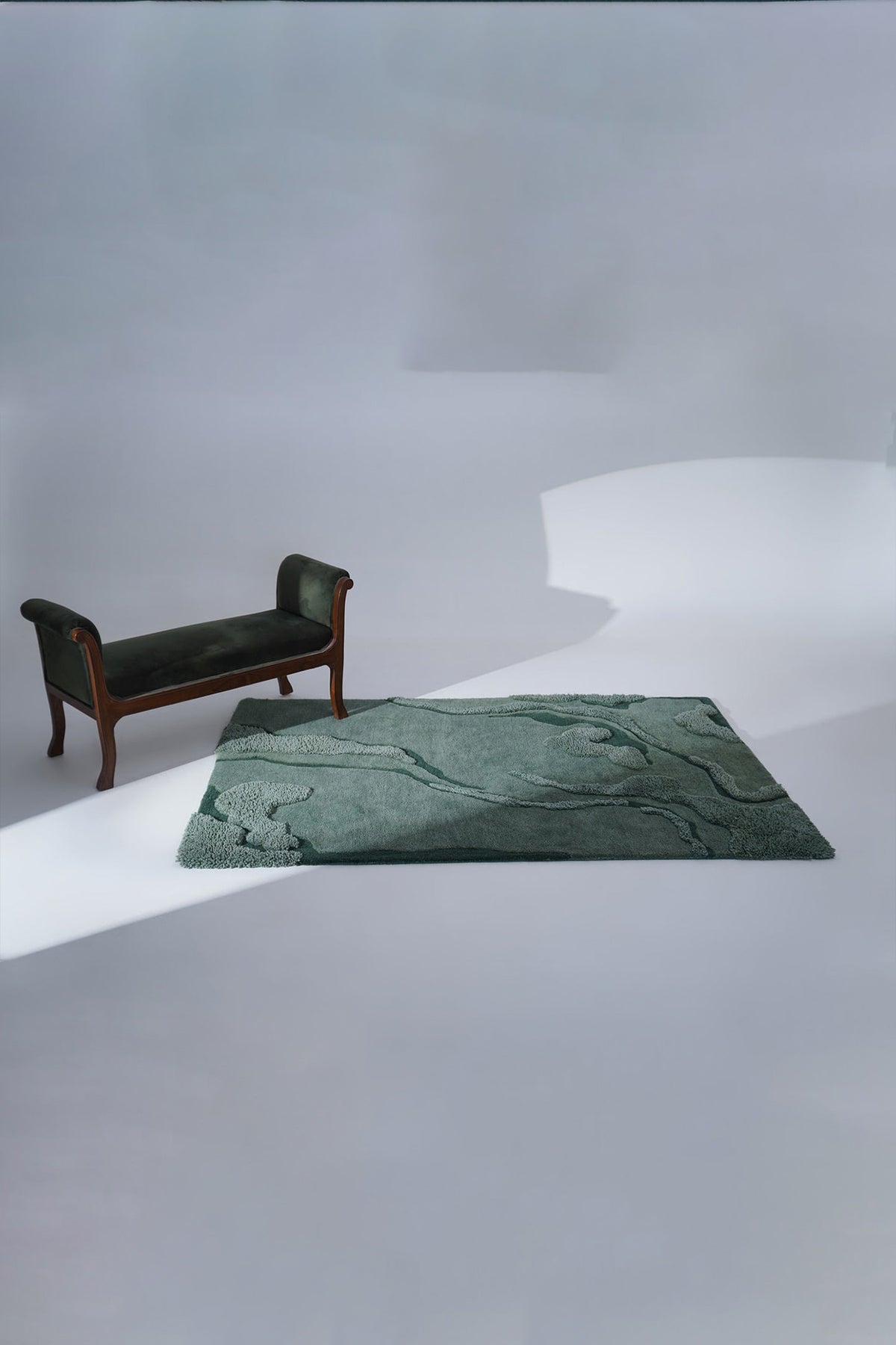 Mounds 100% New Zealand wool Moss Rug