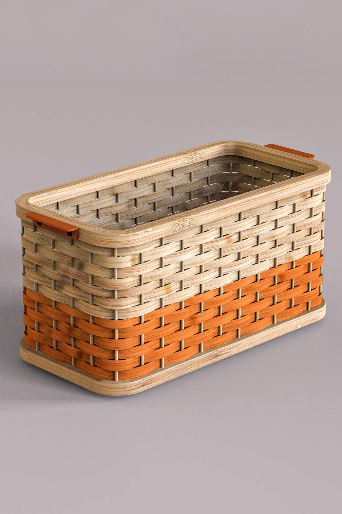 Mianzi Stadium Bamboo Blue Basket
