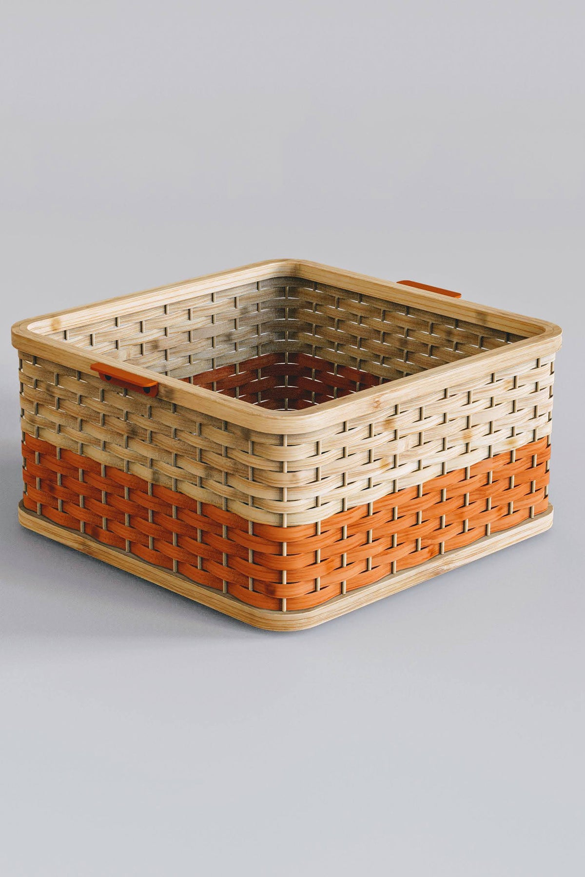 Mianzi Squircle Bamboo Blue Basket