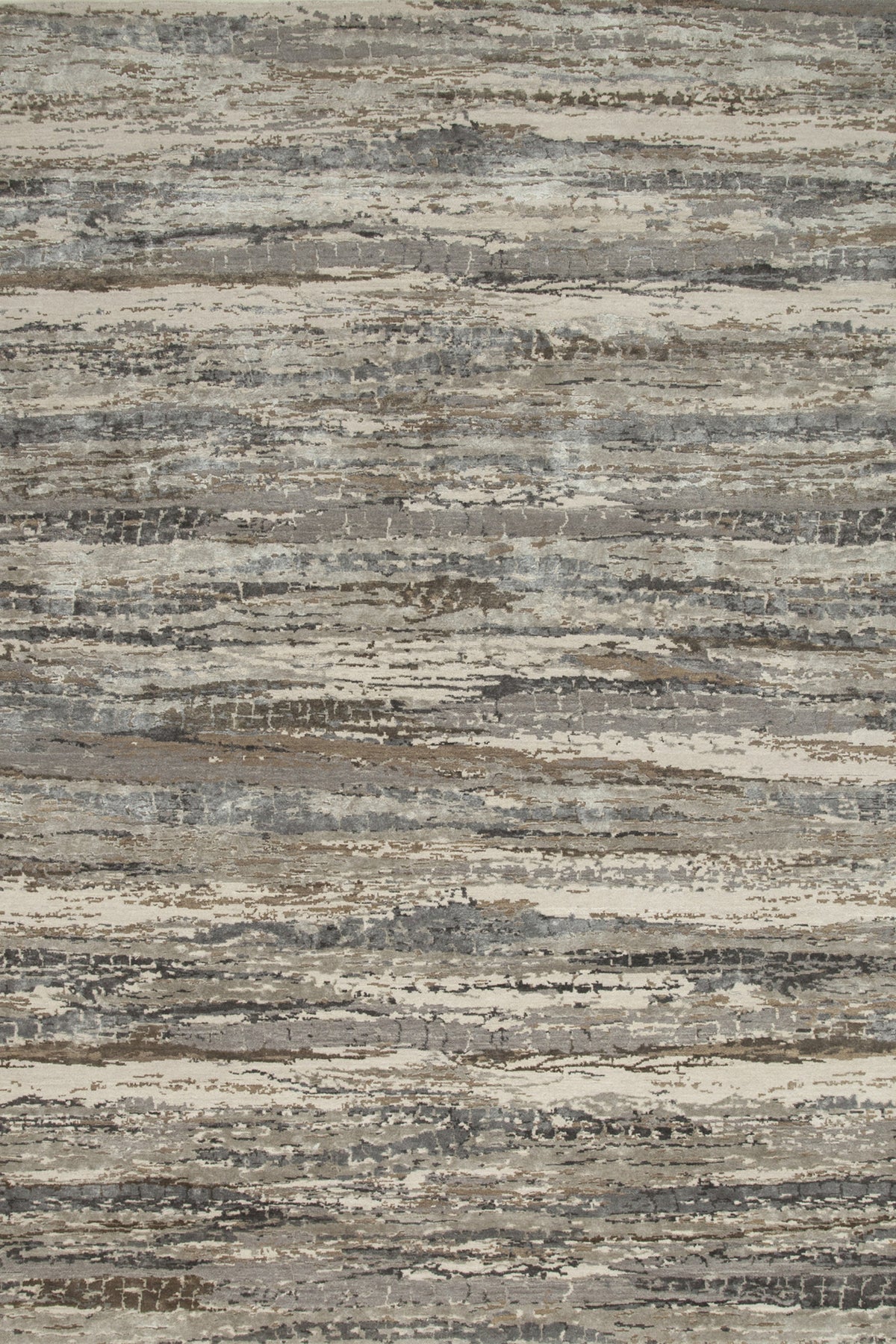 Jaipur Rugs Soft Abstract 2X3 Feet Rug| Antique White & Ashwood Hand Knotted Rug Carpet For Living Room