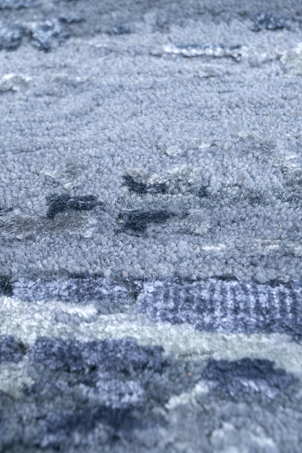 Jaipur Rugs Soft Abstract 5'6X8 Feet Rug| Chicory & Skyline Blue Hand Knotted Rug Carpet For Living Room
