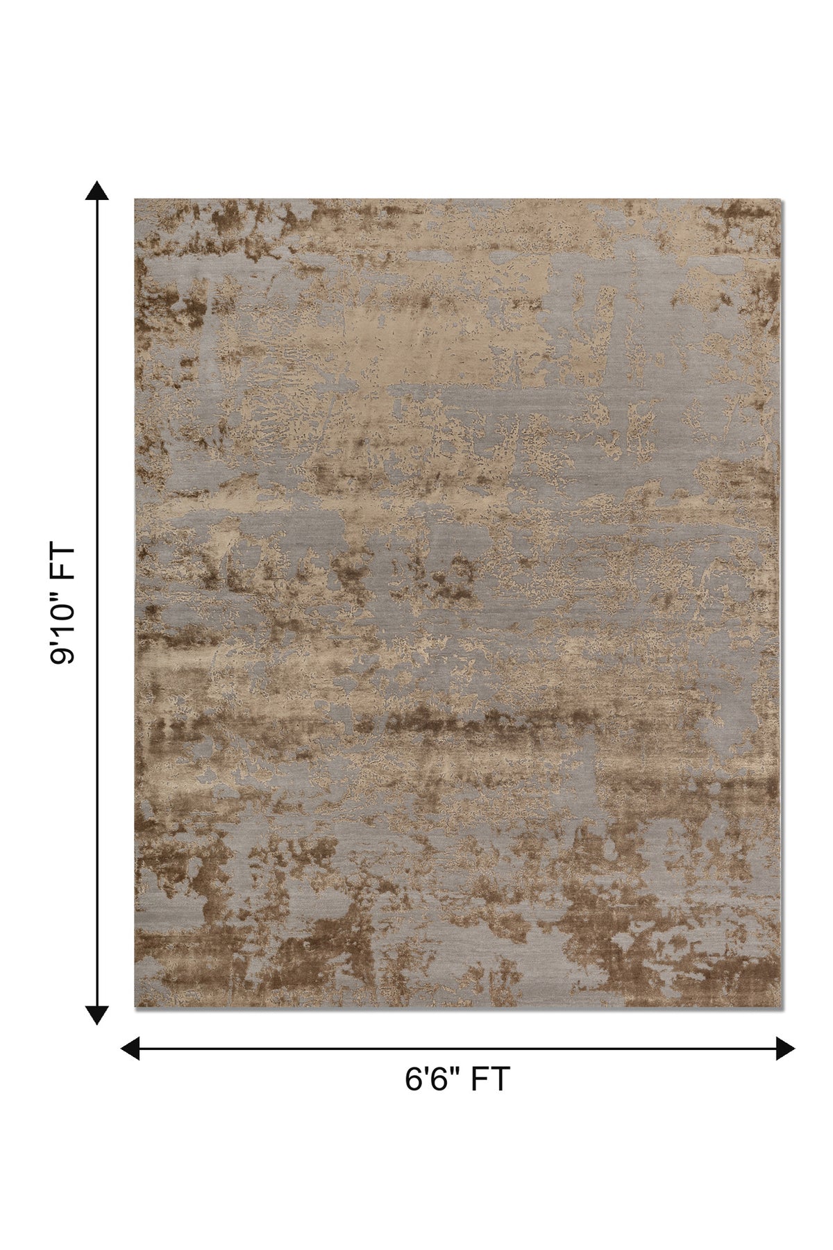 Jaipur Rugs Soft Abstract 6'6X9'10 Feet Rug| Ashwood & Honey Hand Knotted Rug Carpet For Living Room
