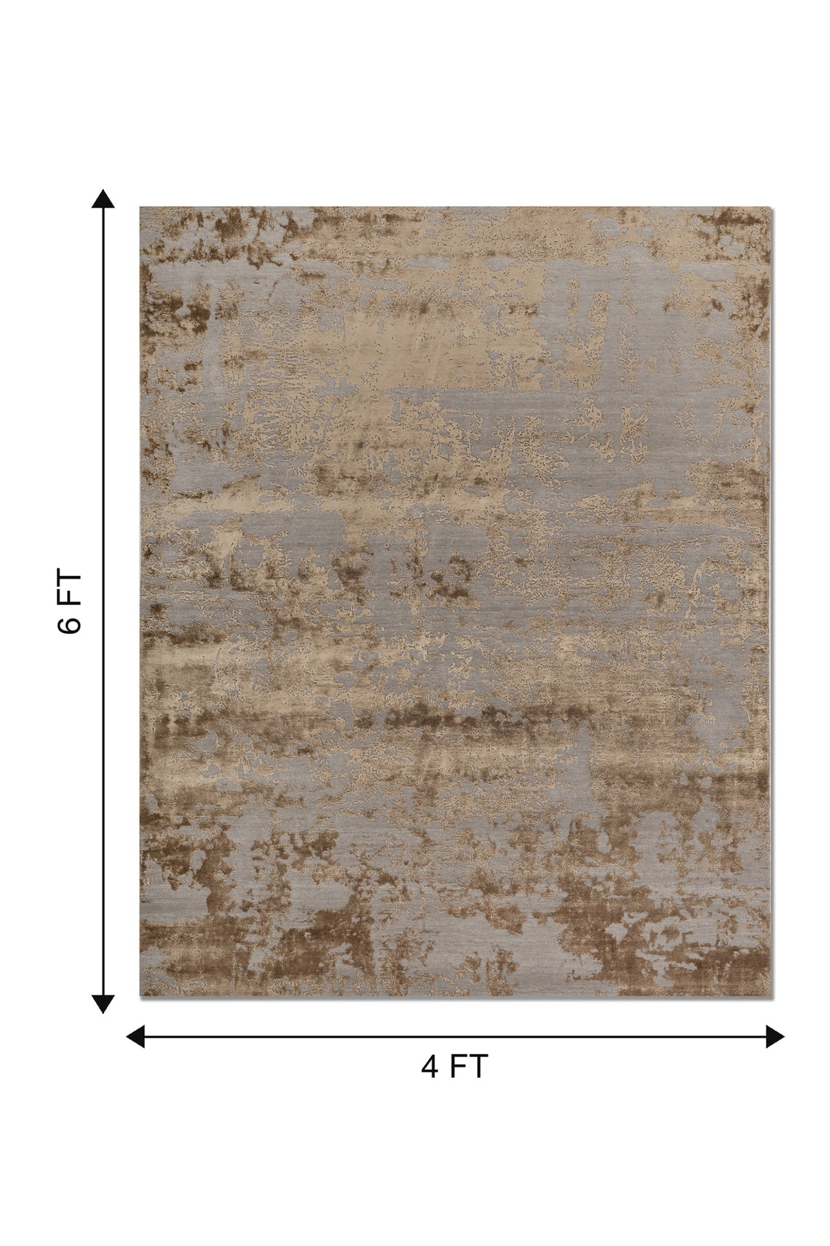 Jaipur Rugs Soft Abstract 4X6 Feet Rug| Ashwood & Honey Hand Knotted Rug Carpet For Living Room