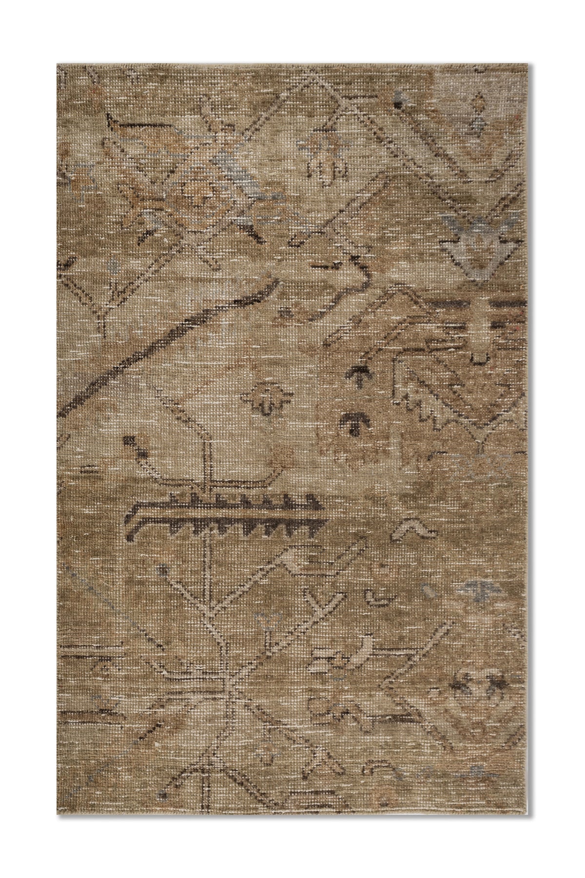 Jaipur Rugs Soft Traditional 8X10 Feet Rug| Sand & Spice Brown Hand Knotted Rug Carpet For Living Room