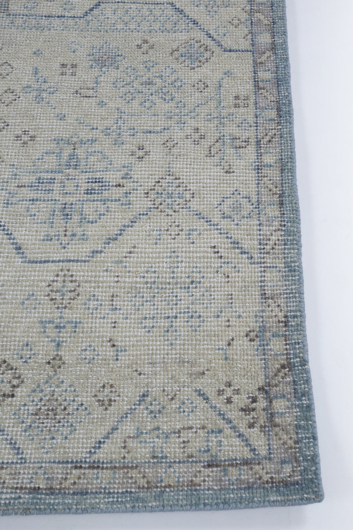 Jaipur Rugs Soft Oriental 8X10 Feet Rug| Sky Blue Hand Knotted Rug Carpet For Living Room