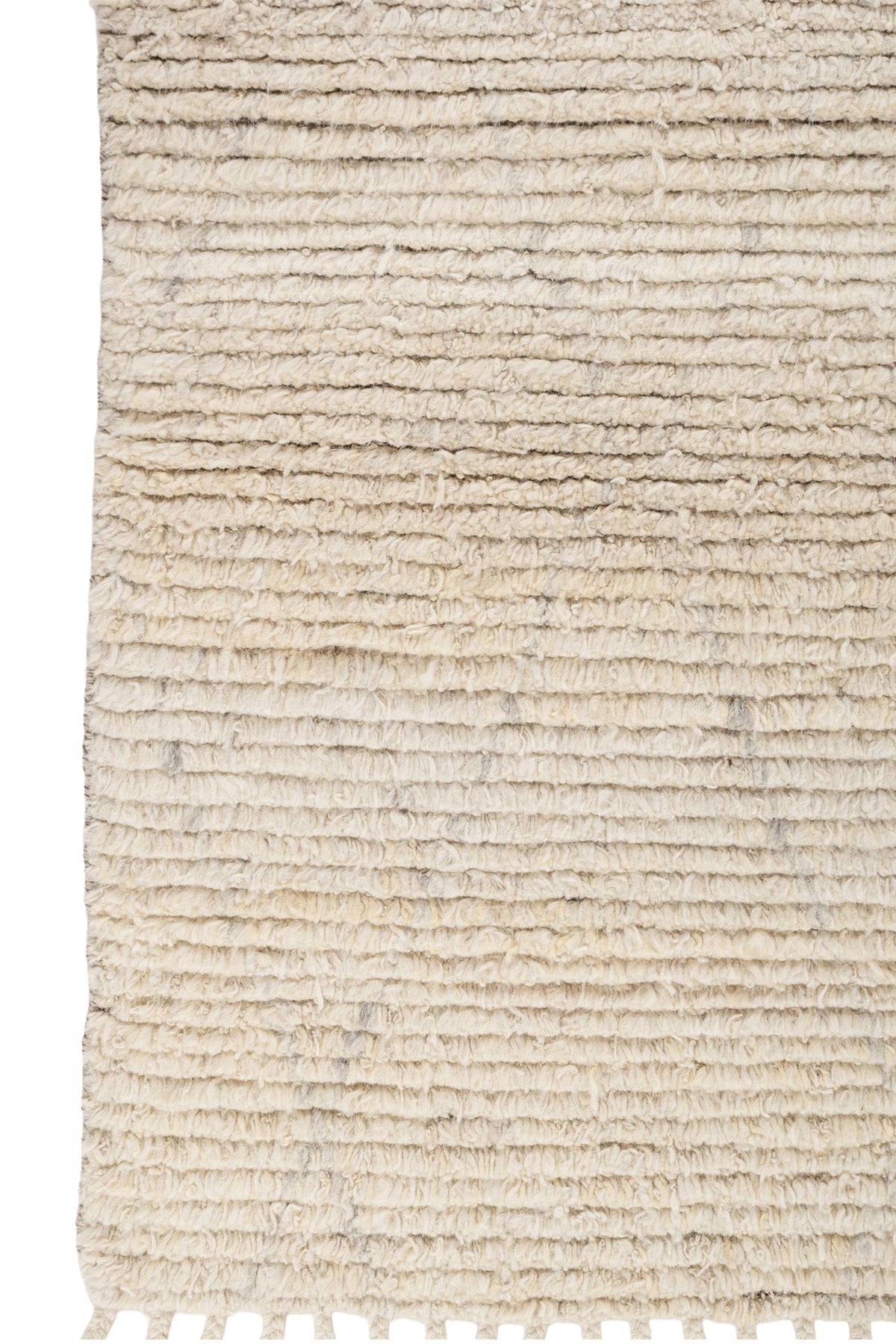 Jaipur Rugs Soft Abstract 6X9 Feet Rug| Natural White & Natural Ivory Hand Knotted Rug Carpet For Living Room