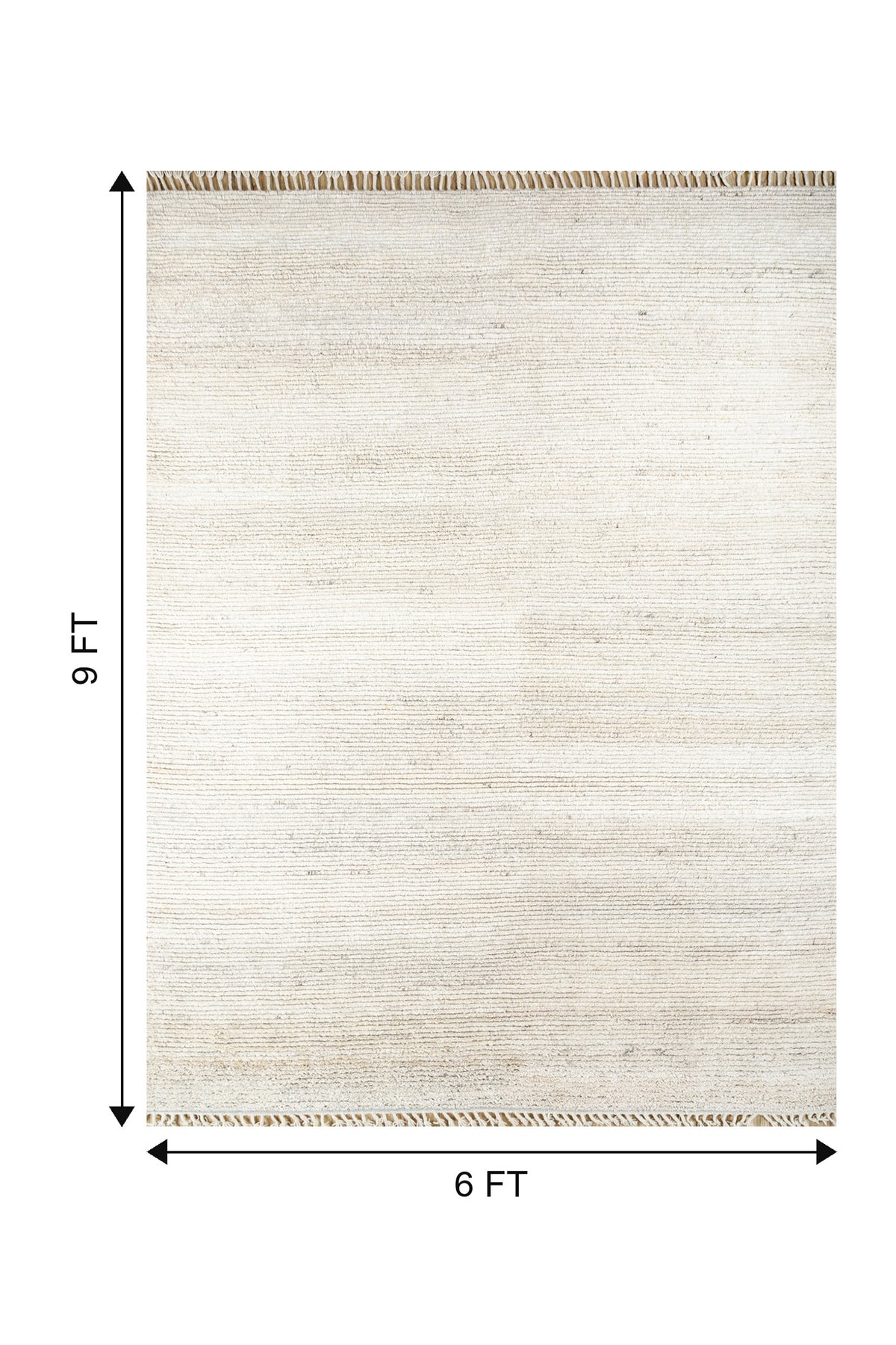 Jaipur Rugs Soft Abstract 6X9 Feet Rug| Natural White Hand Knotted Rug Carpet For Living Room