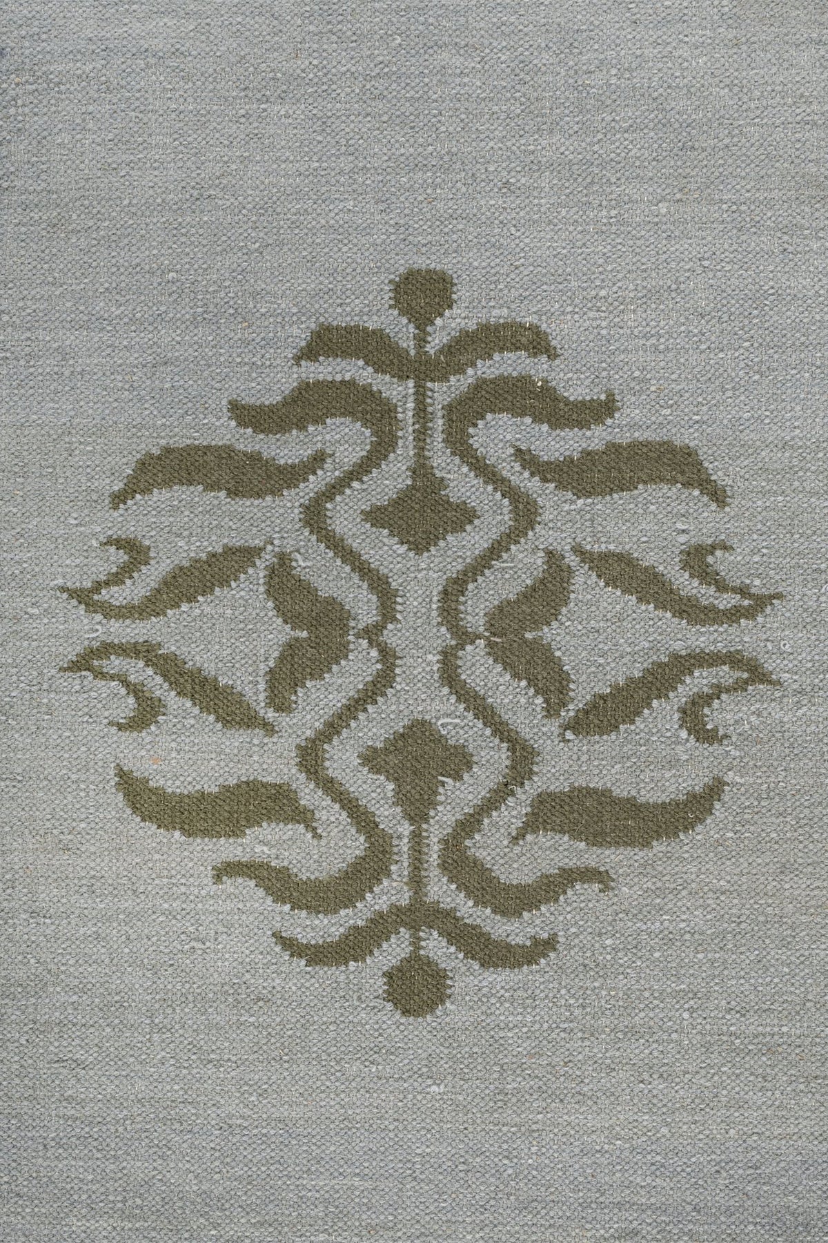 Jaipur Rugs Soft Damask 5X8 Feet Rug| Light Turquoise & Bronze Green Hand Knotted Dhurrie Carpet For Living Room