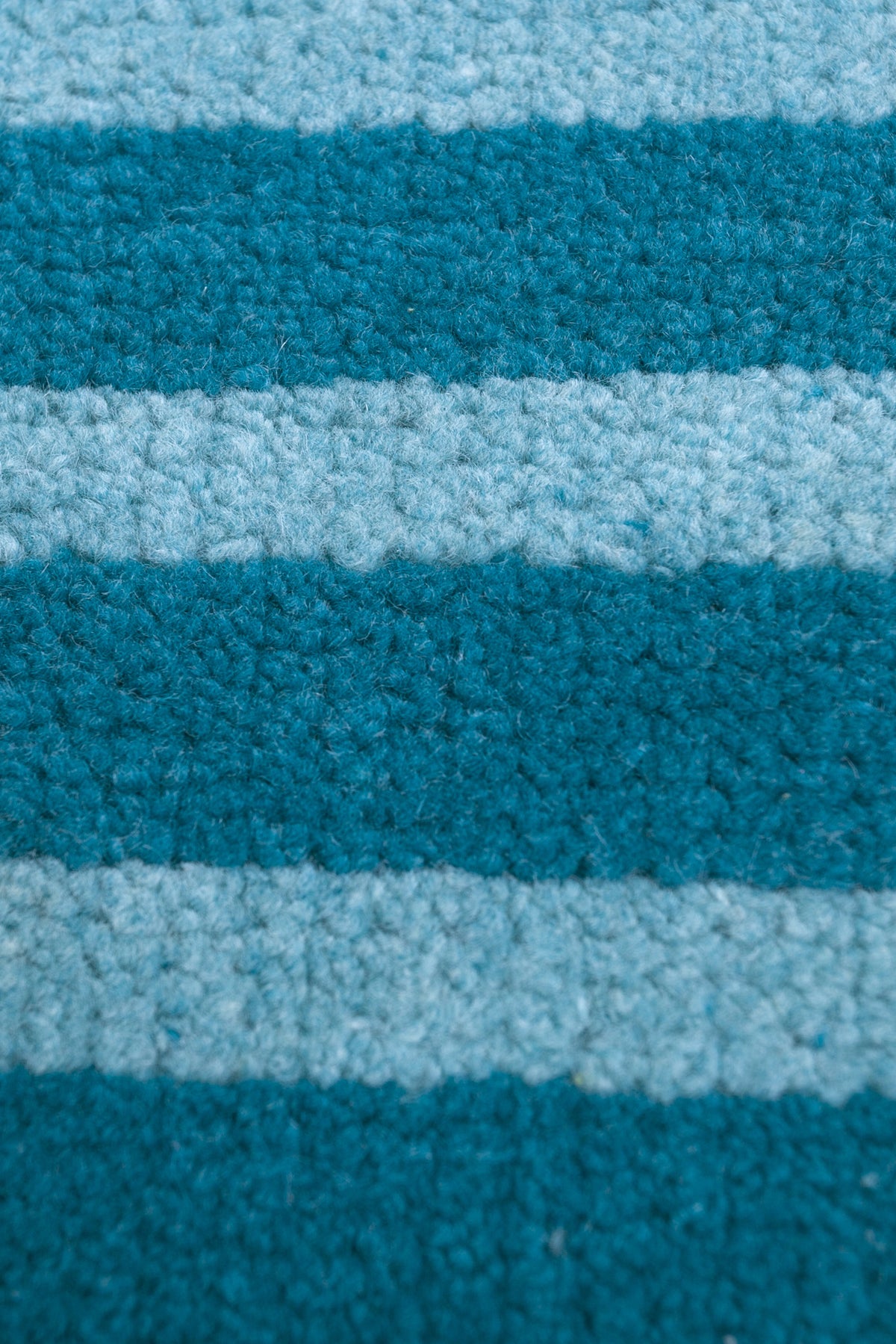 Jaipur Rugs Soft Striped 5X8 Feet Rug| Fresh Turquoise & Lake Blue Hand Knotted Rug Carpet For Living Room