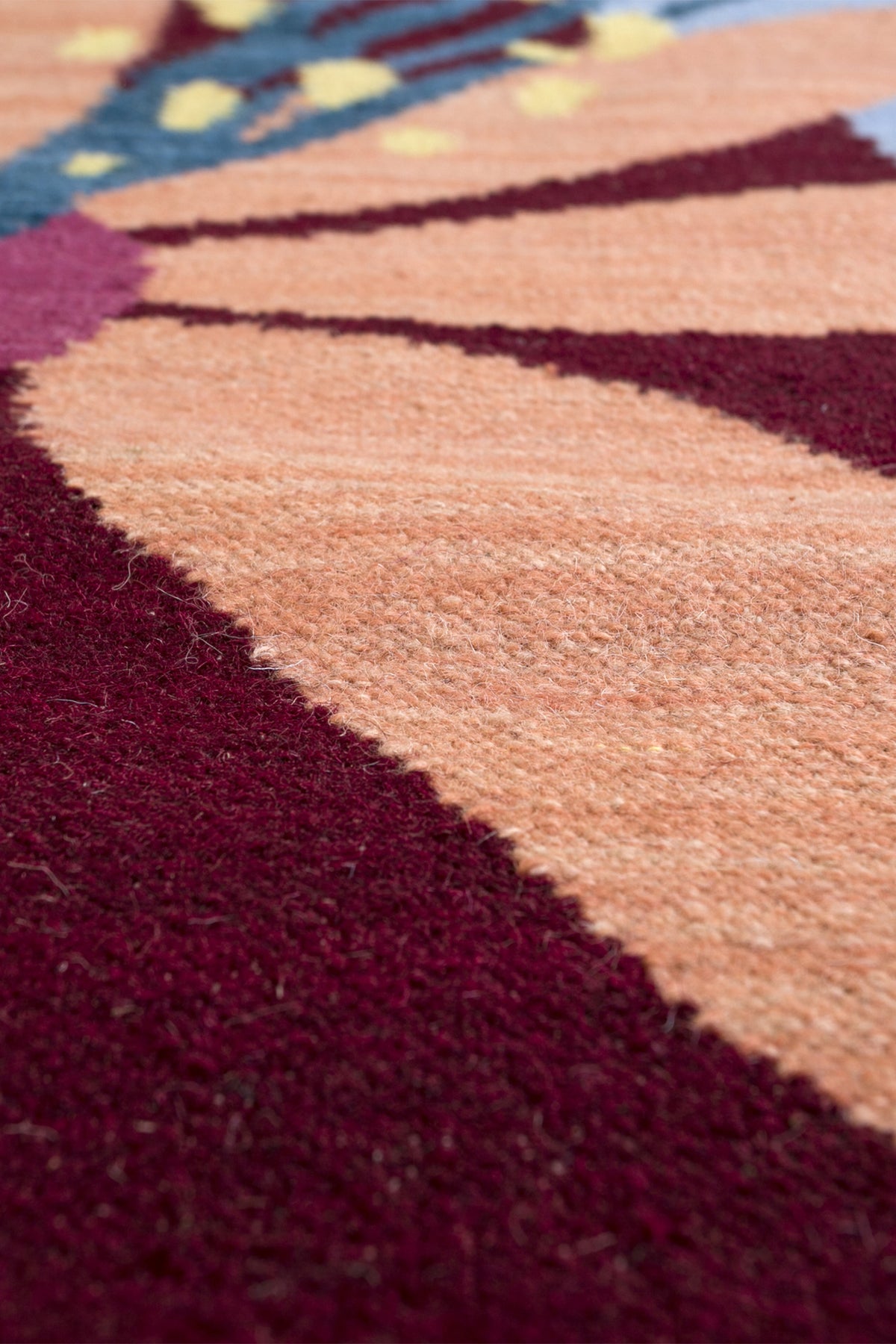Jaipur Rugs Soft Floral 6X9 Feet Rug| Vintage Claret & Canterbury Hand Knotted Dhurrie Carpet For Living Room