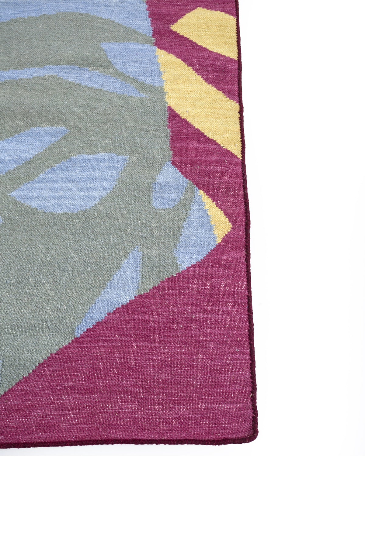 Jaipur Rugs Soft Floral 6X9 Feet Rug| Vintage Claret & Canterbury Hand Knotted Dhurrie Carpet For Living Room