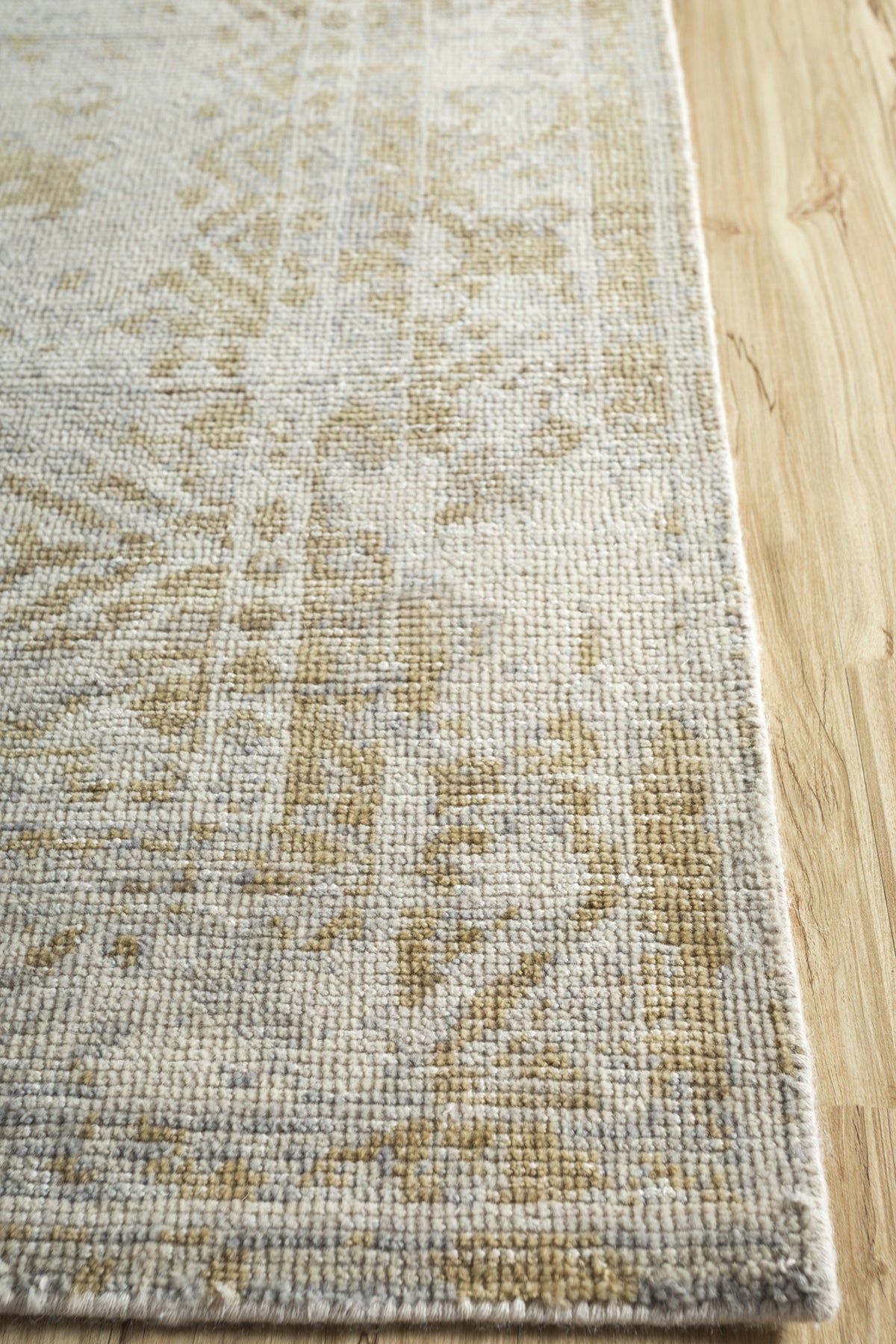 Jaipur Rugs Soft Oriental 4X6 Feet Rug| White & Cloud White Hand Knotted Rug Carpet For Living Room