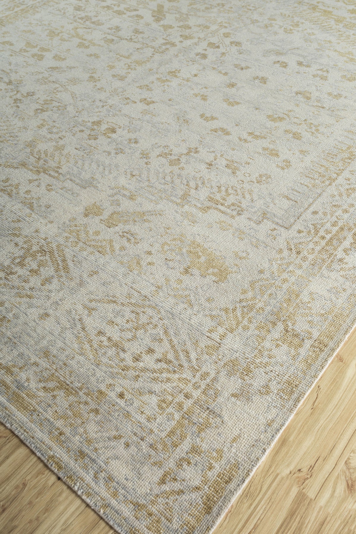 Jaipur Rugs Soft Oriental 4X6 Feet Rug| White & Cloud White Hand Knotted Rug Carpet For Living Room