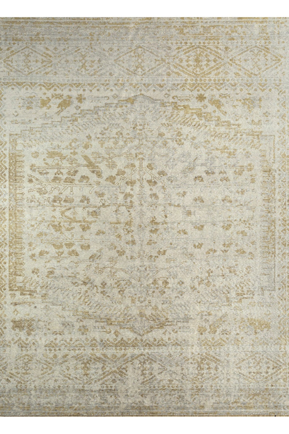 Jaipur Rugs Soft Oriental 4X6 Feet Rug| White & Cloud White Hand Knotted Rug Carpet For Living Room