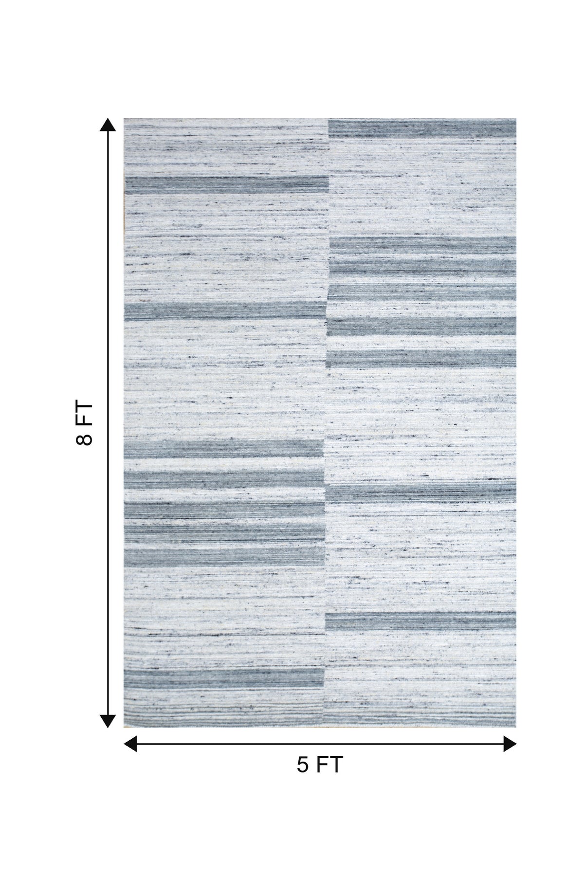Jaipur Rugs Soft Abstract 5X8 Feet Rug| Natural White Handloom Rug Carpet For Living Room