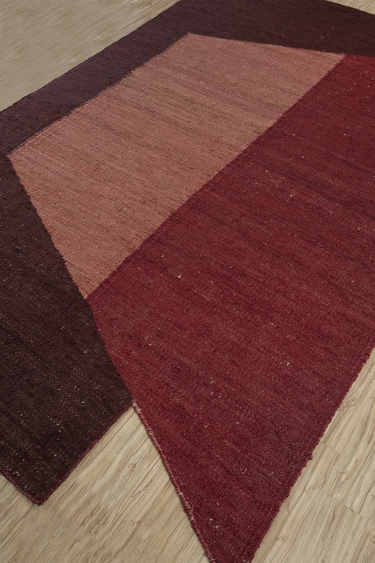 Jaipur Rugs Soft Abstract 6X9 Feet Rug| Tibetan Red & American Beauty Hand Knotted Dhurrie Carpet For Living Room