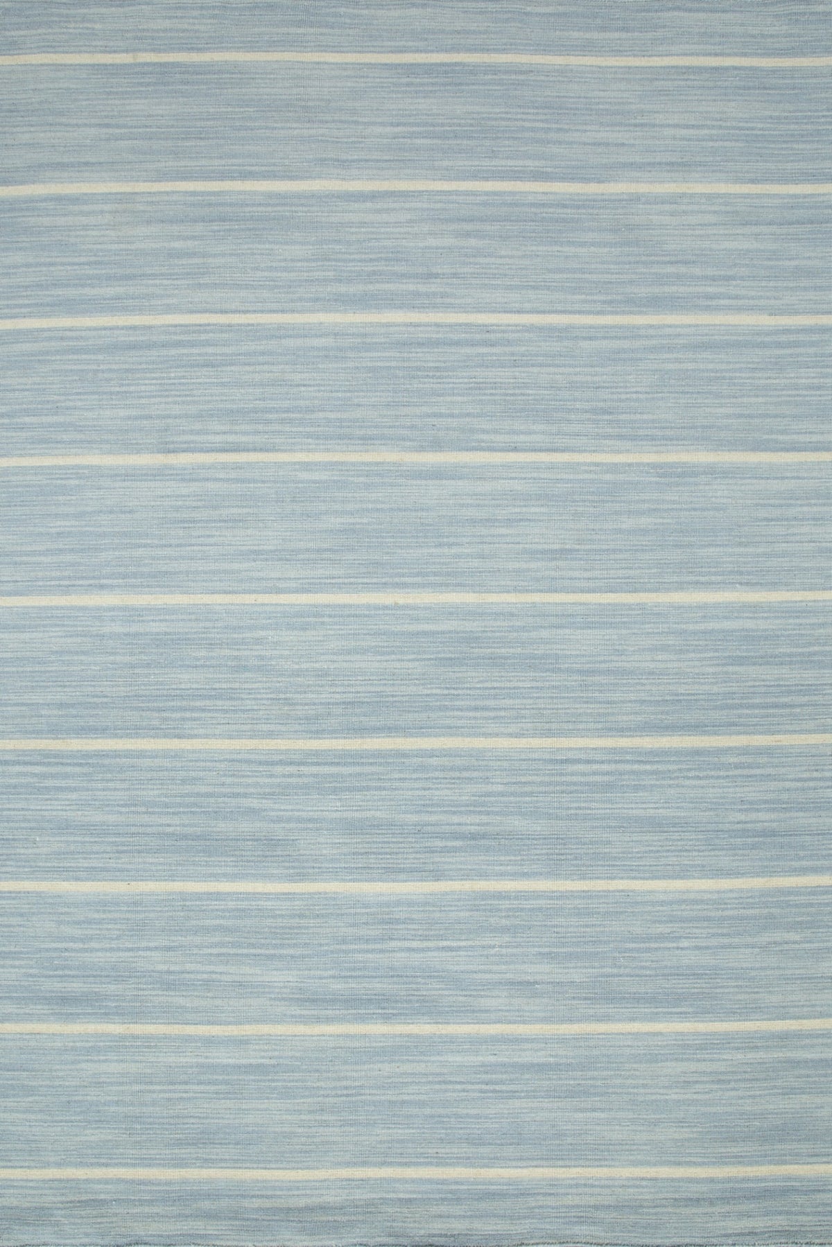 Jaipur Rugs Soft Striped 6X9 Feet Rug| Porcelain Blue & White Ice Hand Knotted Dhurrie Carpet For Living Room