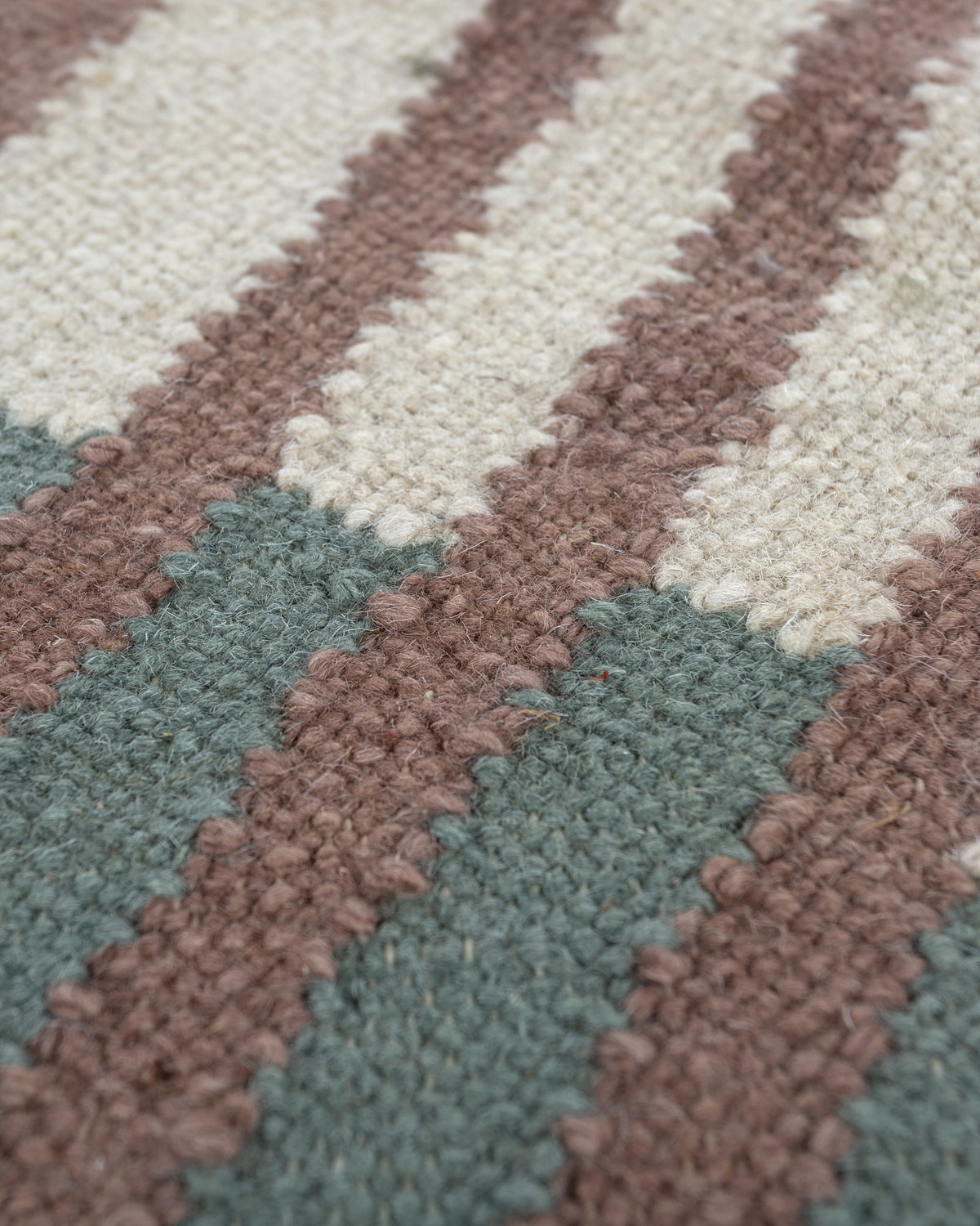 Jaipur Rugs Soft Geomatric 5X8 Feet Rug| Sea Mist Green & Undyed White Hand Knotted Dhurrie Carpet For Living Room