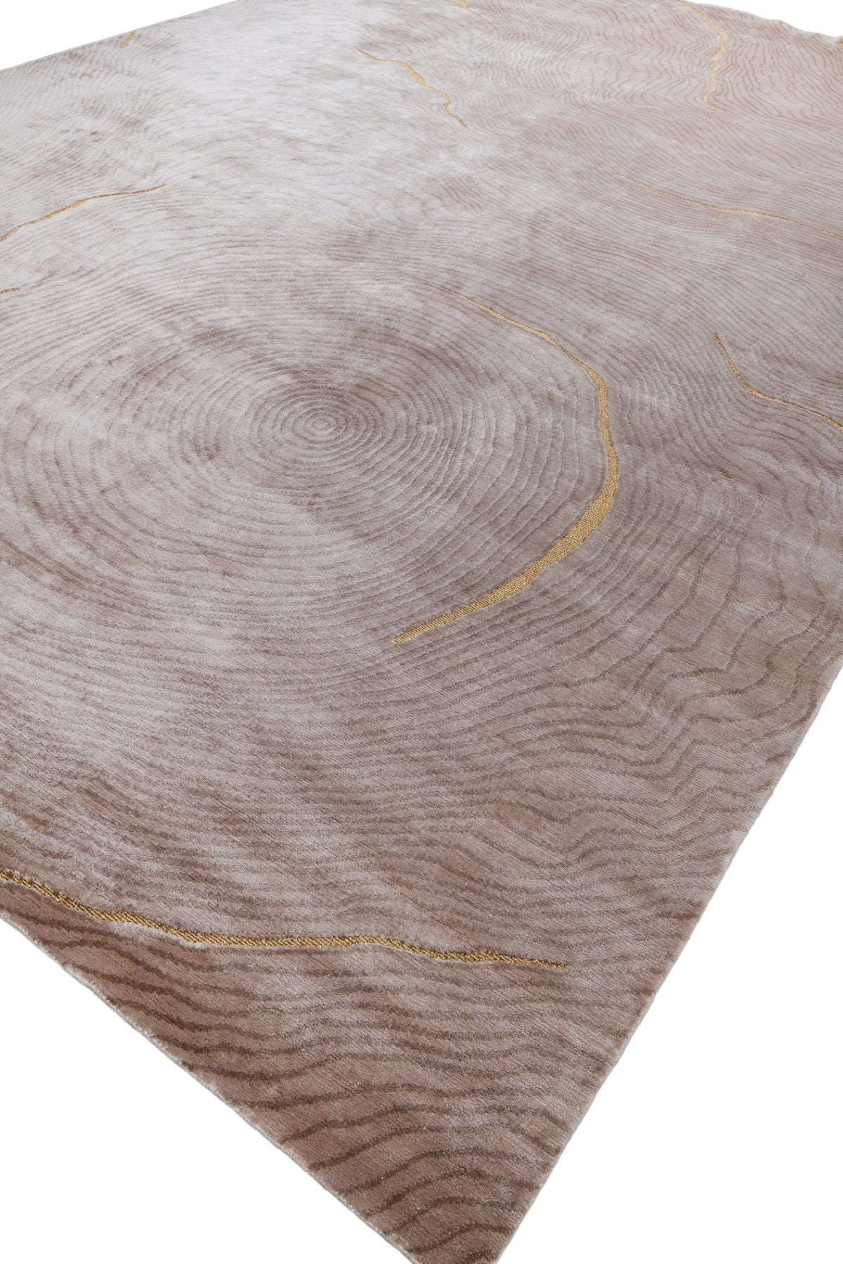Jaipur Rugs Soft Abstract 5X8 Feet Rug| Light Coffee & Natural Beige Hand Knotted Rug Carpet For Living Room