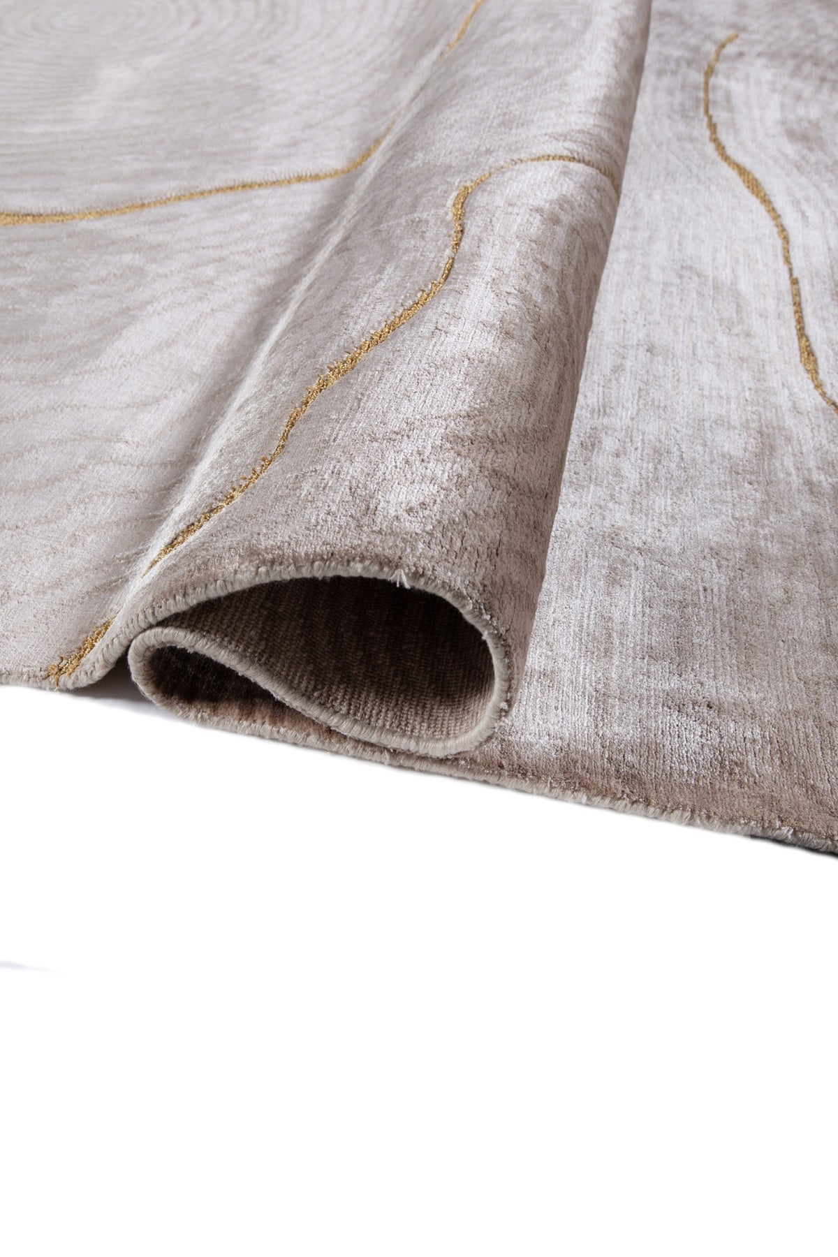 Jaipur Rugs Soft Abstract 5X8 Feet Rug| Light Coffee & Natural Beige Hand Knotted Rug Carpet For Living Room