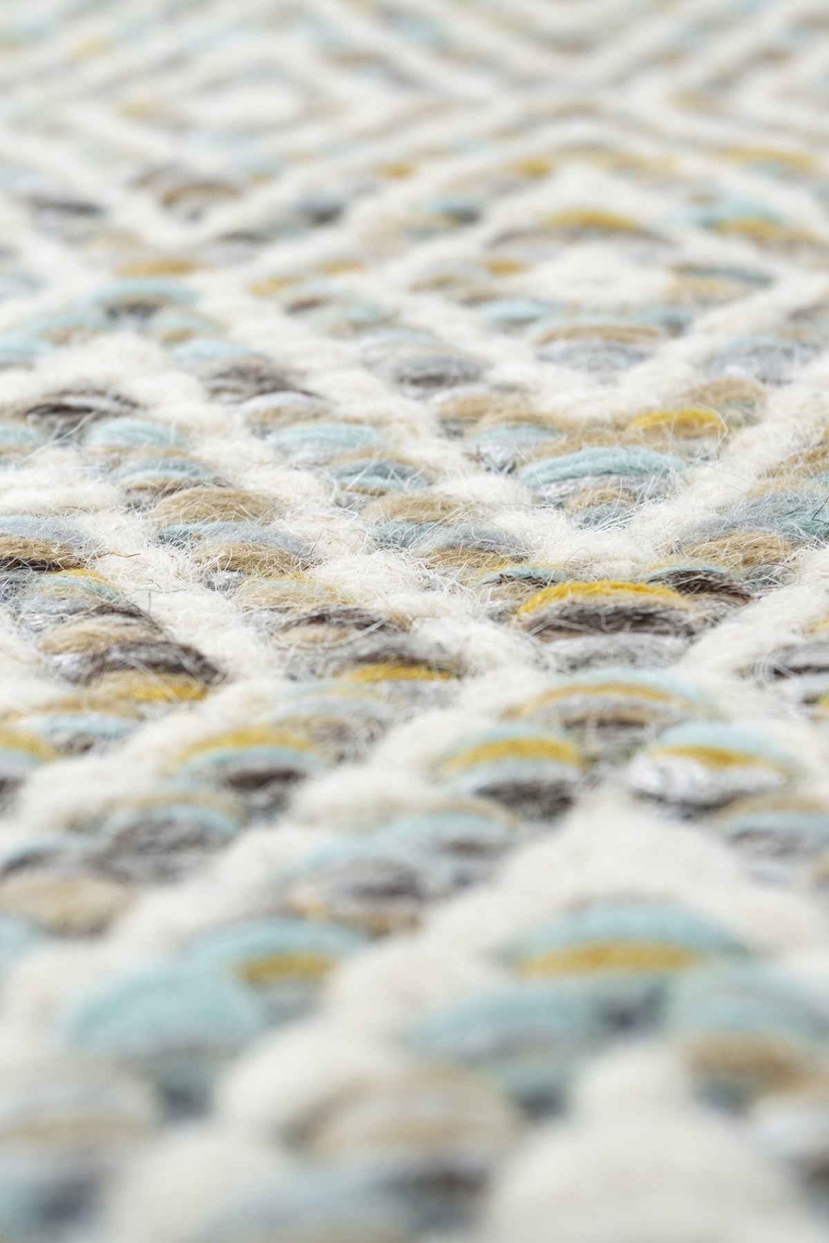 Jaipur Rugs Soft Diamond 5X8 Feet Rug| Pearl Blue & White Hand Knotted Dhurrie Carpet For Living Room