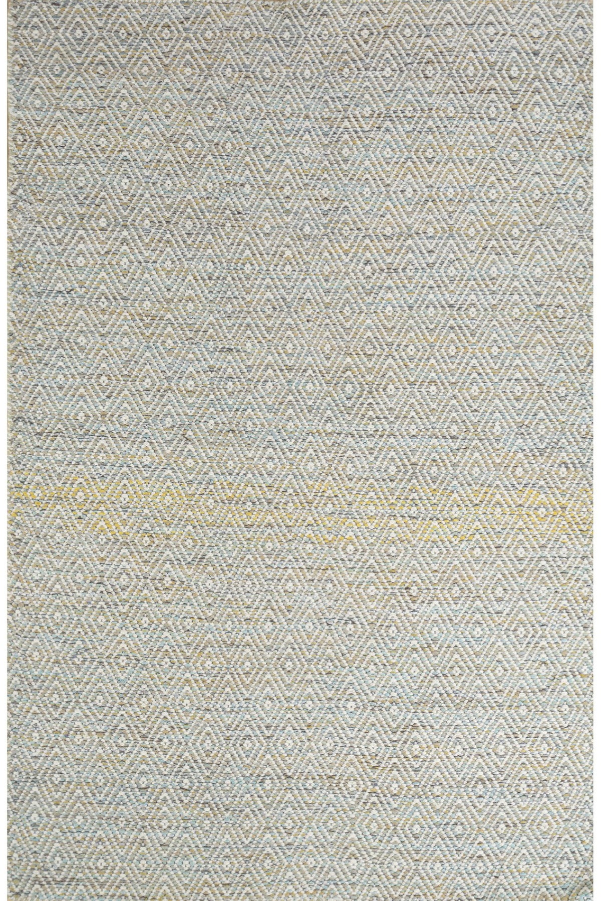 Jaipur Rugs Soft Diamond 5X8 Feet Rug| Pearl Blue & White Hand Knotted Dhurrie Carpet For Living Room