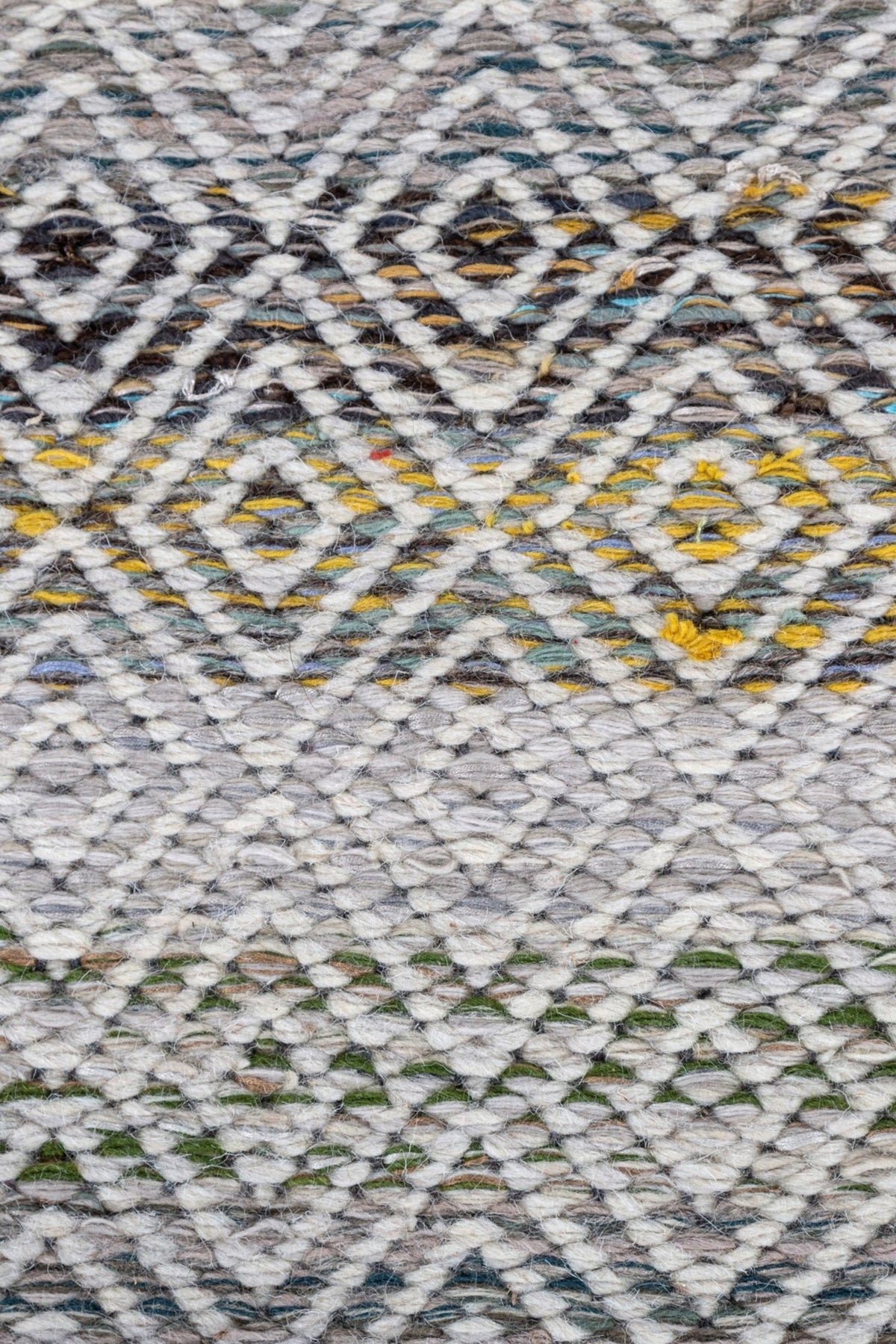 Jaipur Rugs Soft Diamond 6X9 Feet Rug| BlueBell & Undyed White Hand Knotted Dhurrie Carpet For Living Room